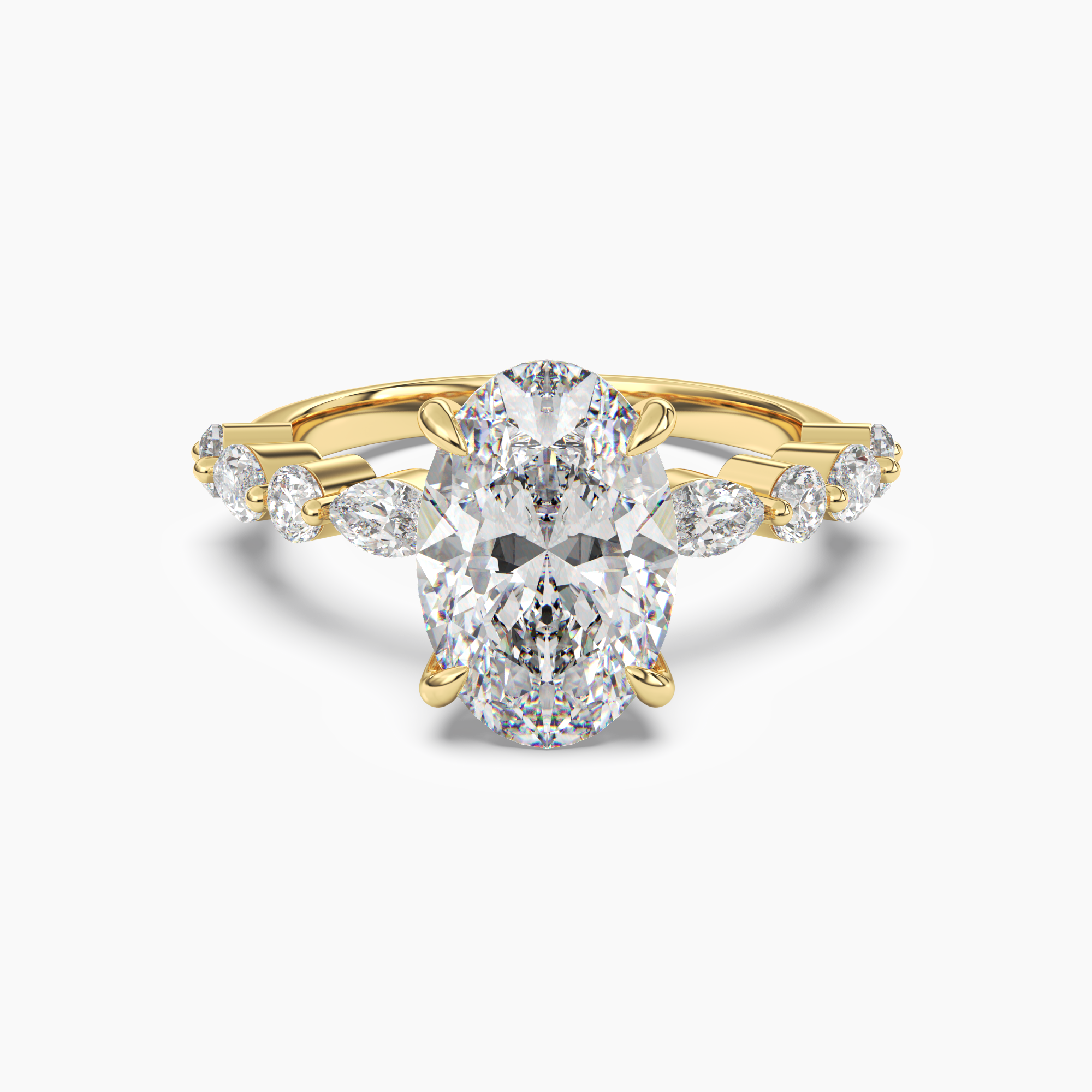 OBSER041 - Aster Oval engagement ring setting view 4