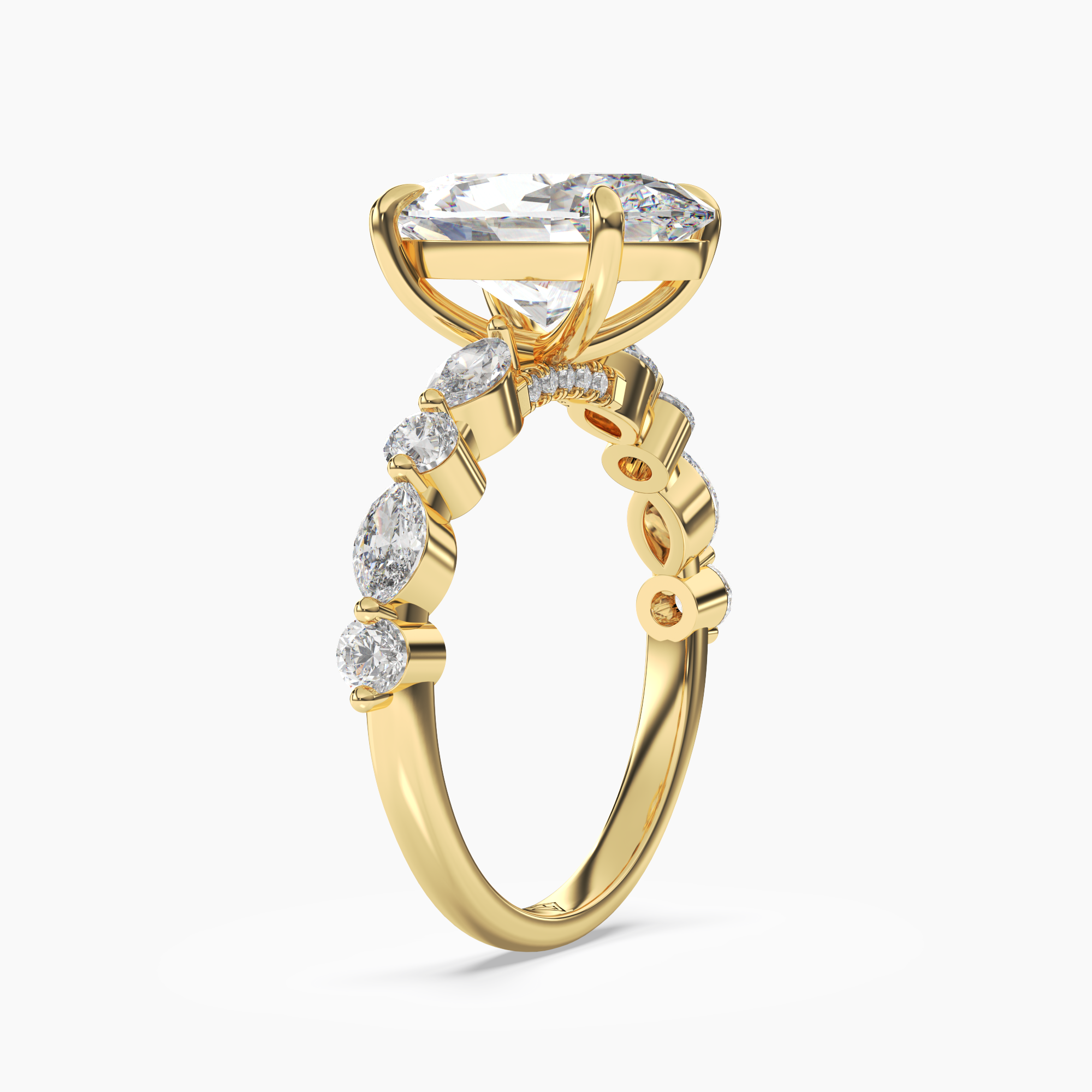 OBSER041 - Aster Oval engagement ring setting view 5