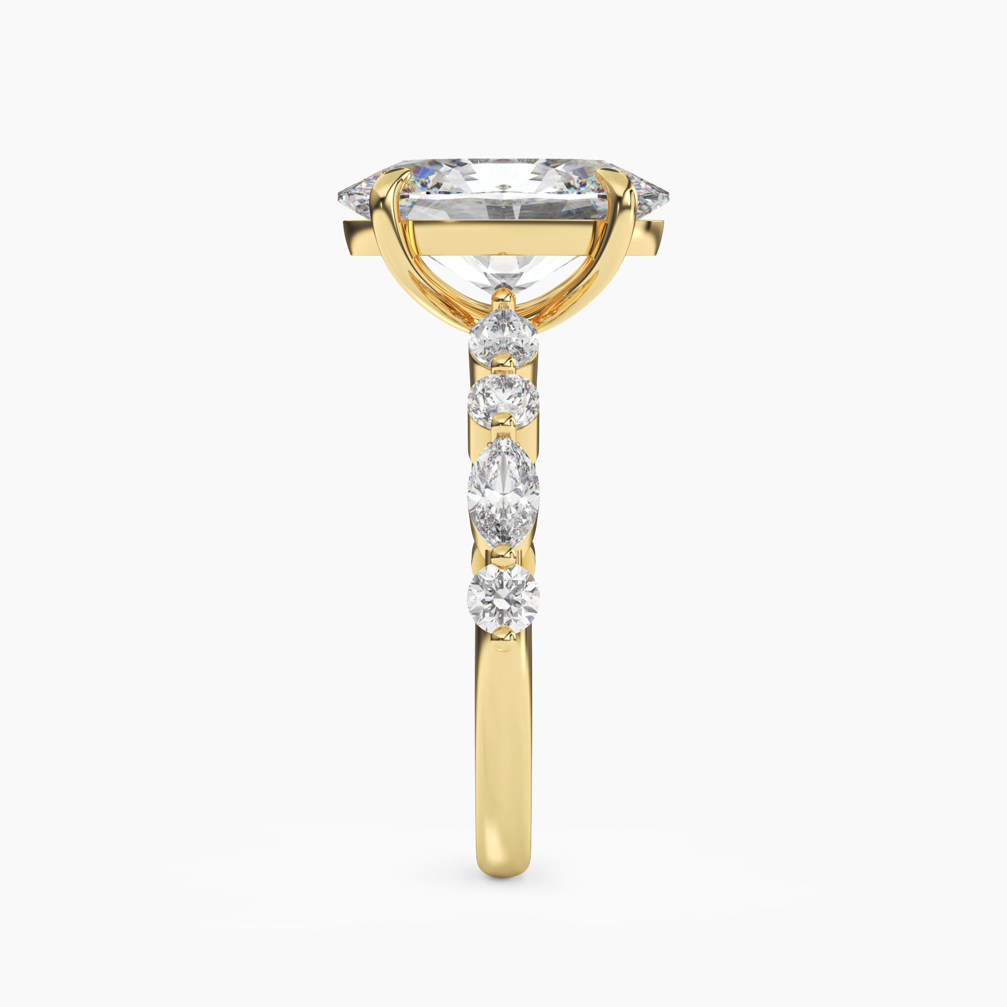 OBSER041 - Aster Oval engagement ring setting view 6