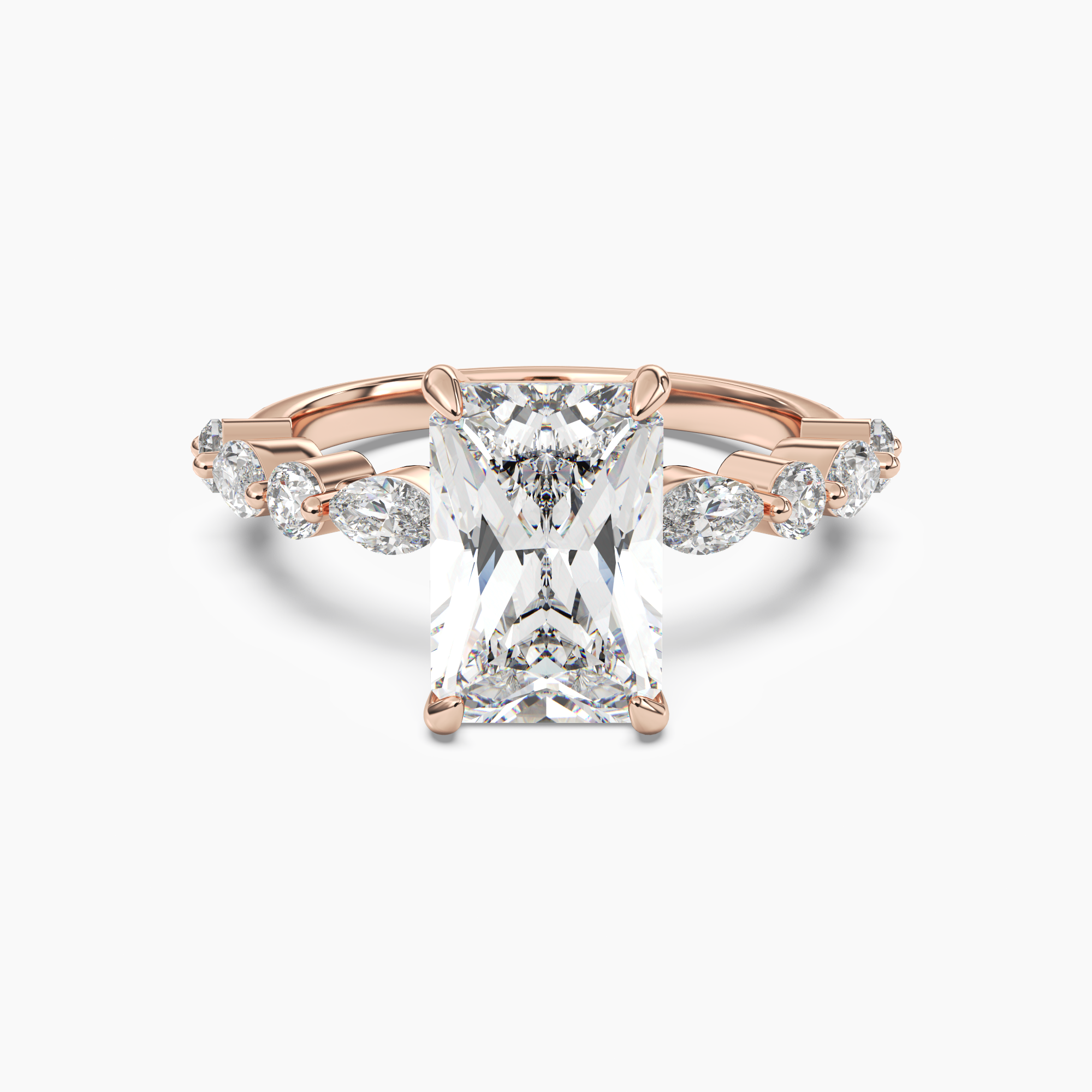 OBSER207 - Aster Radiant engagement ring setting view 7
