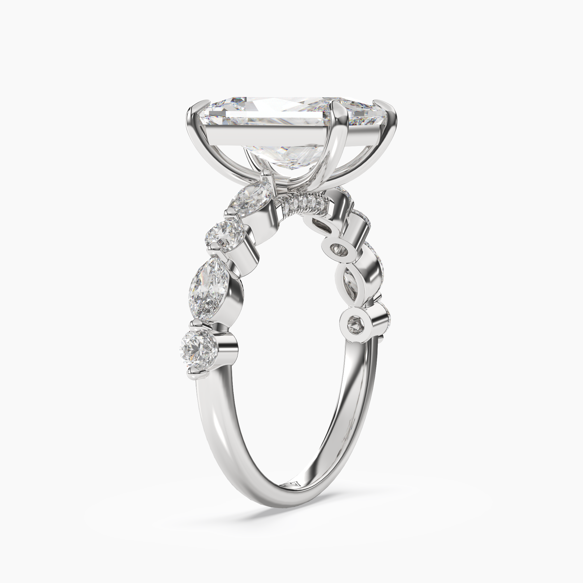 OBSER207 - Aster Radiant engagement ring setting view 2