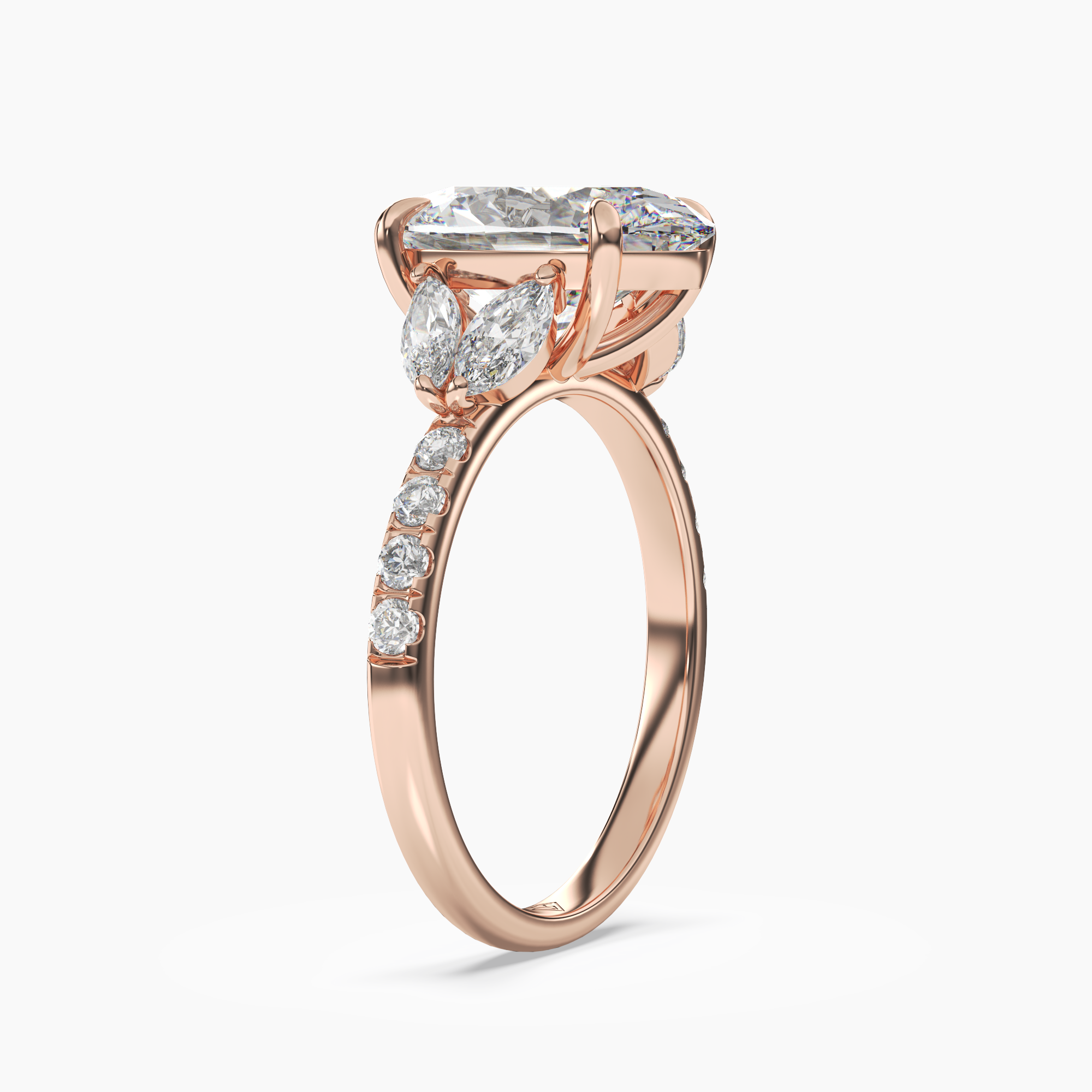 OBSER120 - Mirage Oval engagement ring setting view 8