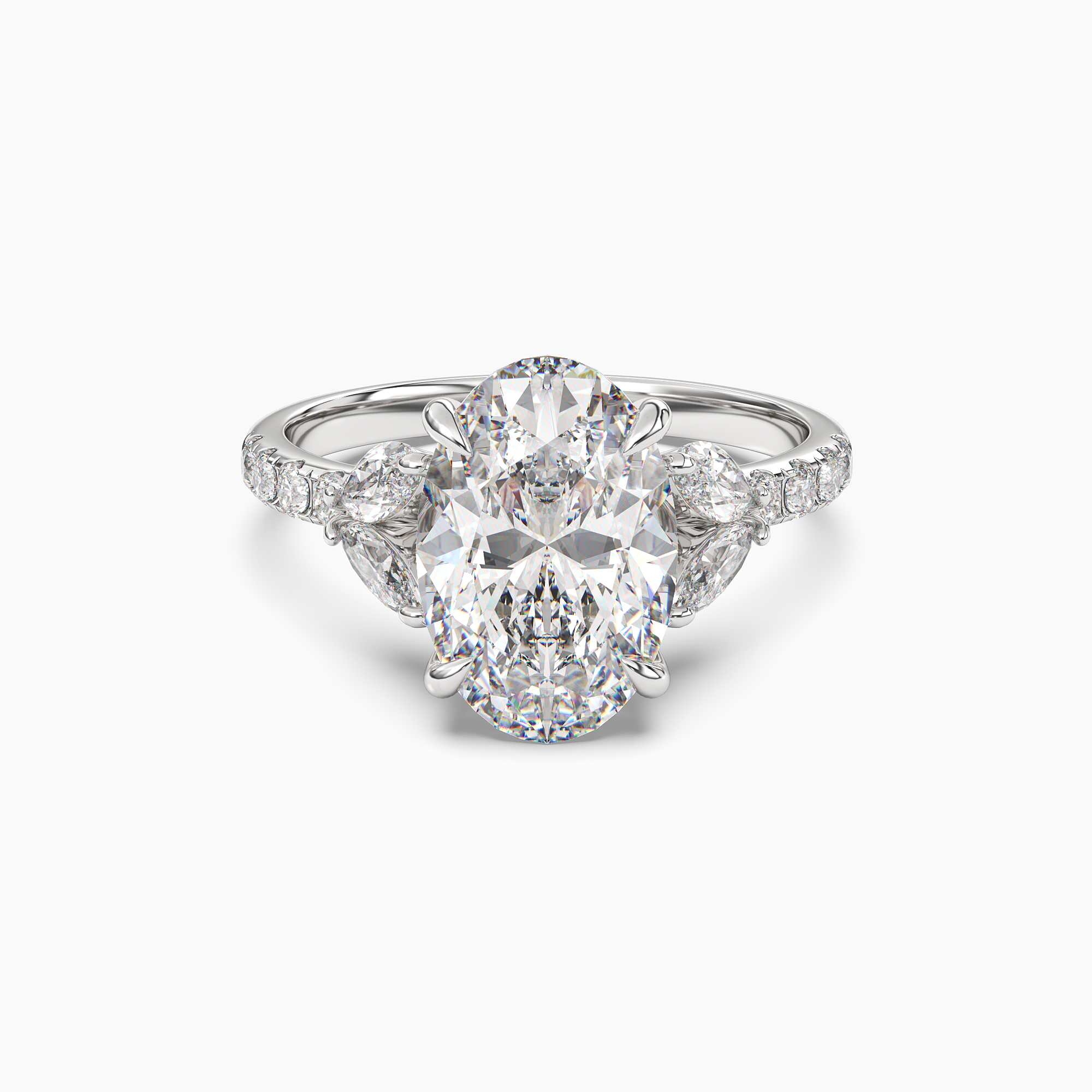 OBSER120 - Mirage Oval engagement ring setting view 1
