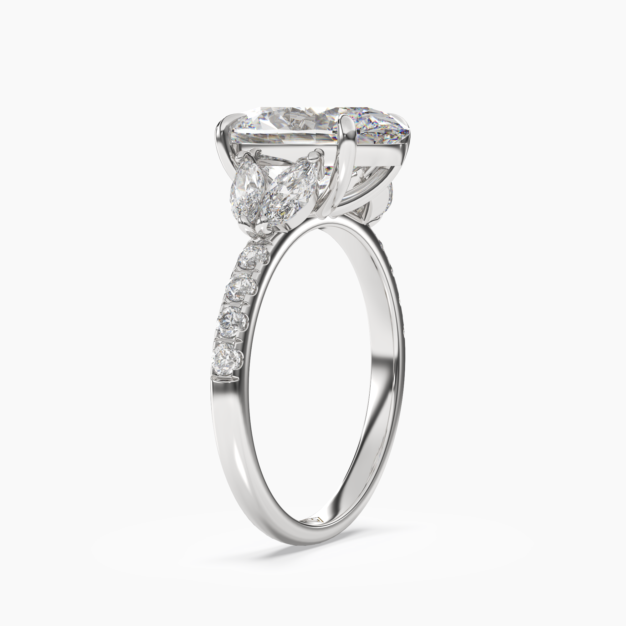 OBSER120 - Mirage Oval engagement ring setting view 2