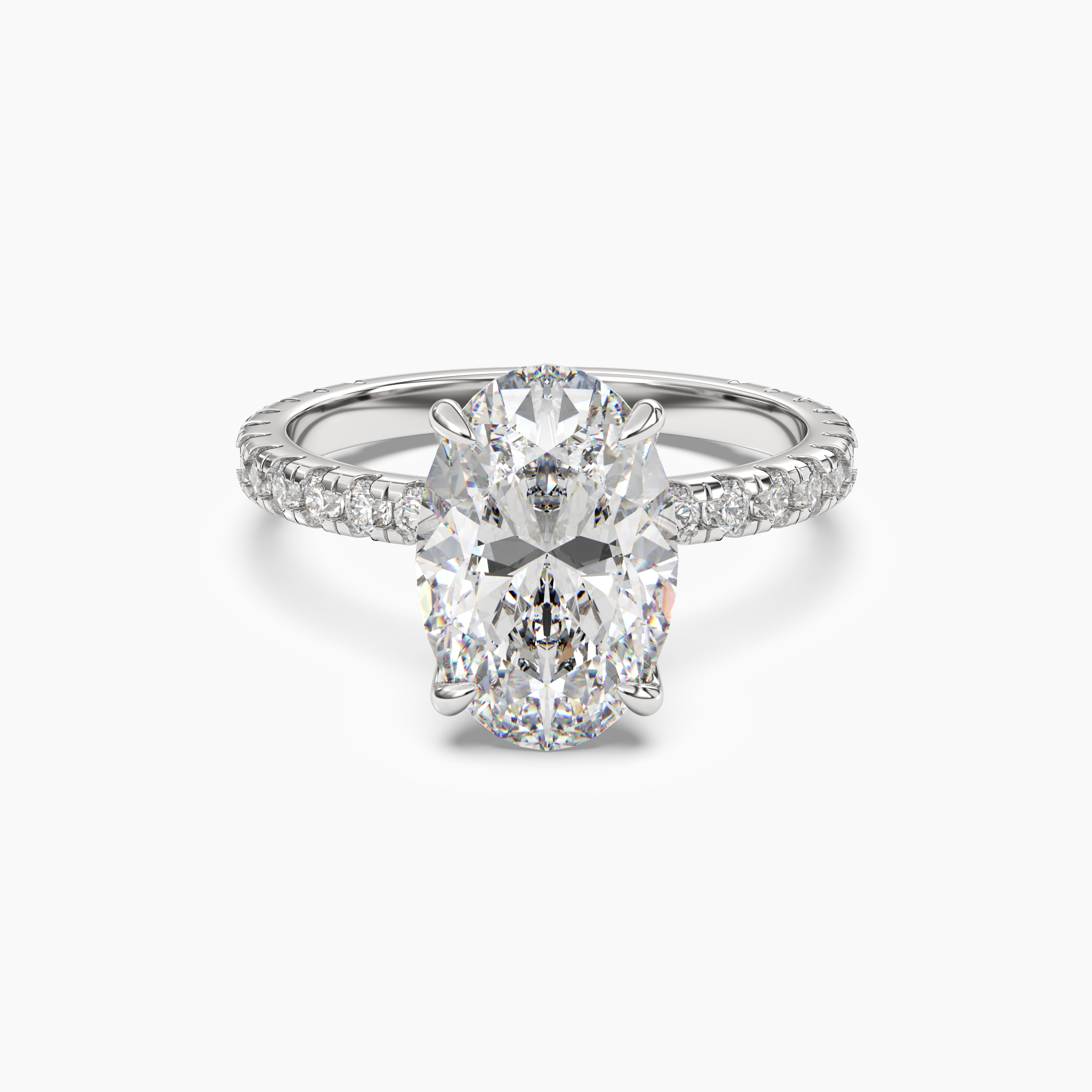 OBSER031 - Adalia Oval engagement ring setting view 1