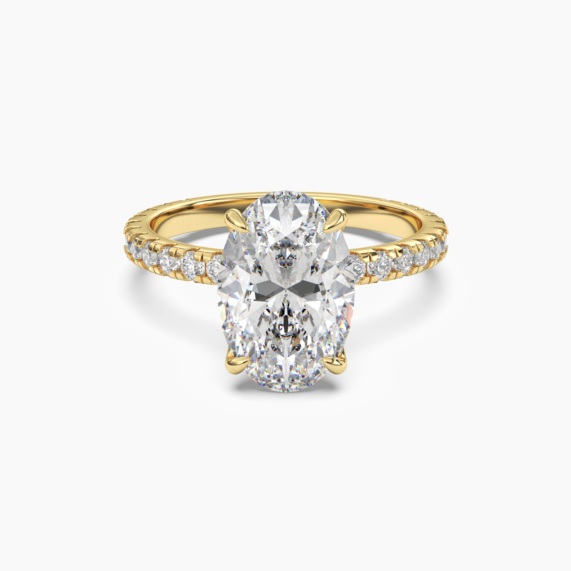 OBSER031 - Adalia Oval engagement ring setting view 4