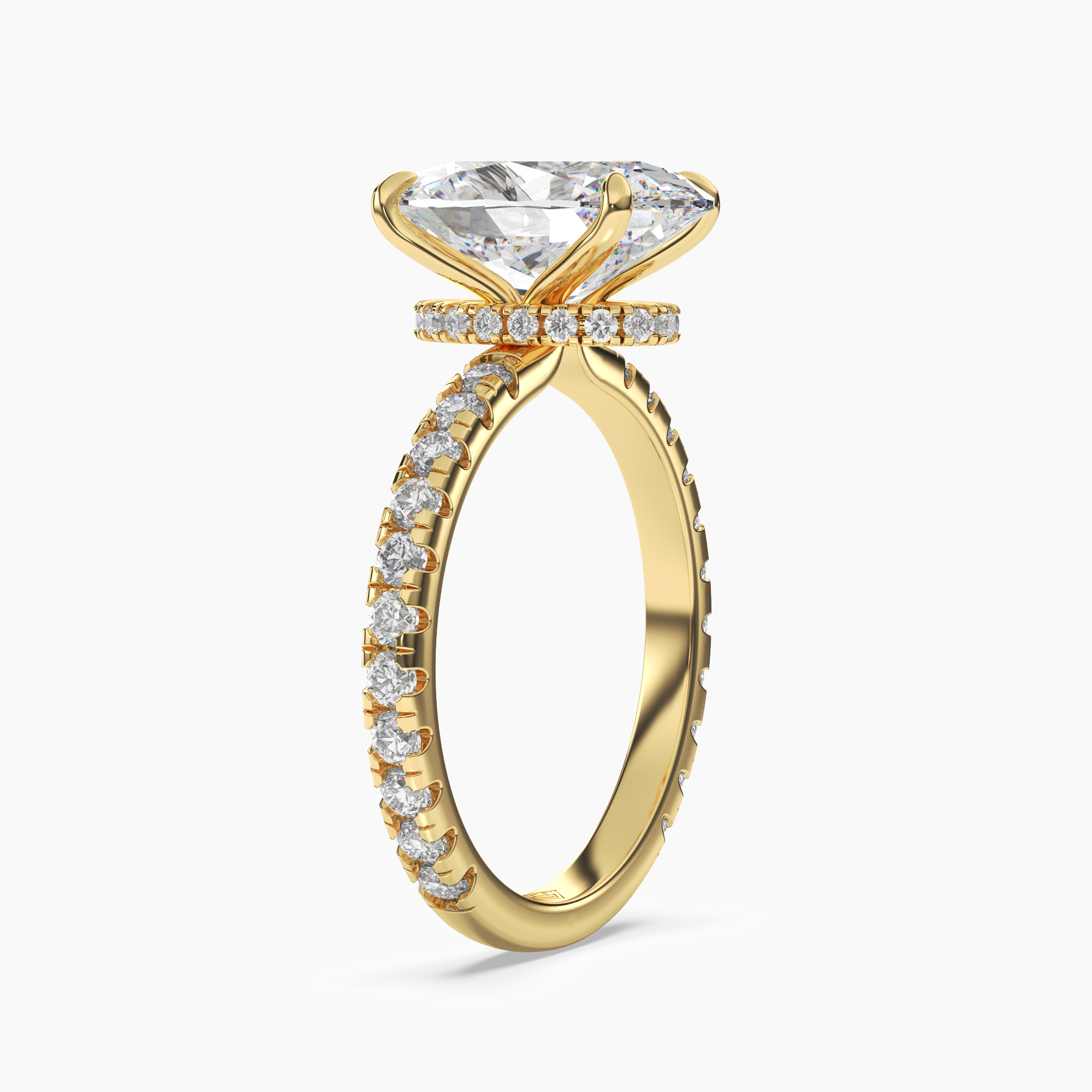 OBSER031 - Adalia Oval engagement ring setting view 5