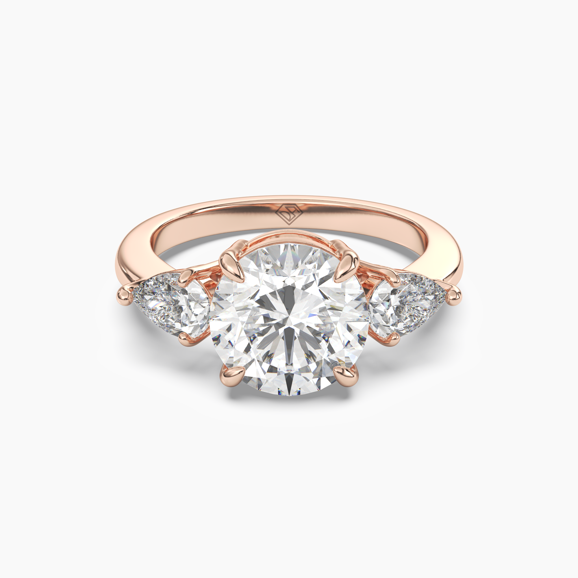 OBSER222 - Caliope Round engagement ring setting view 7