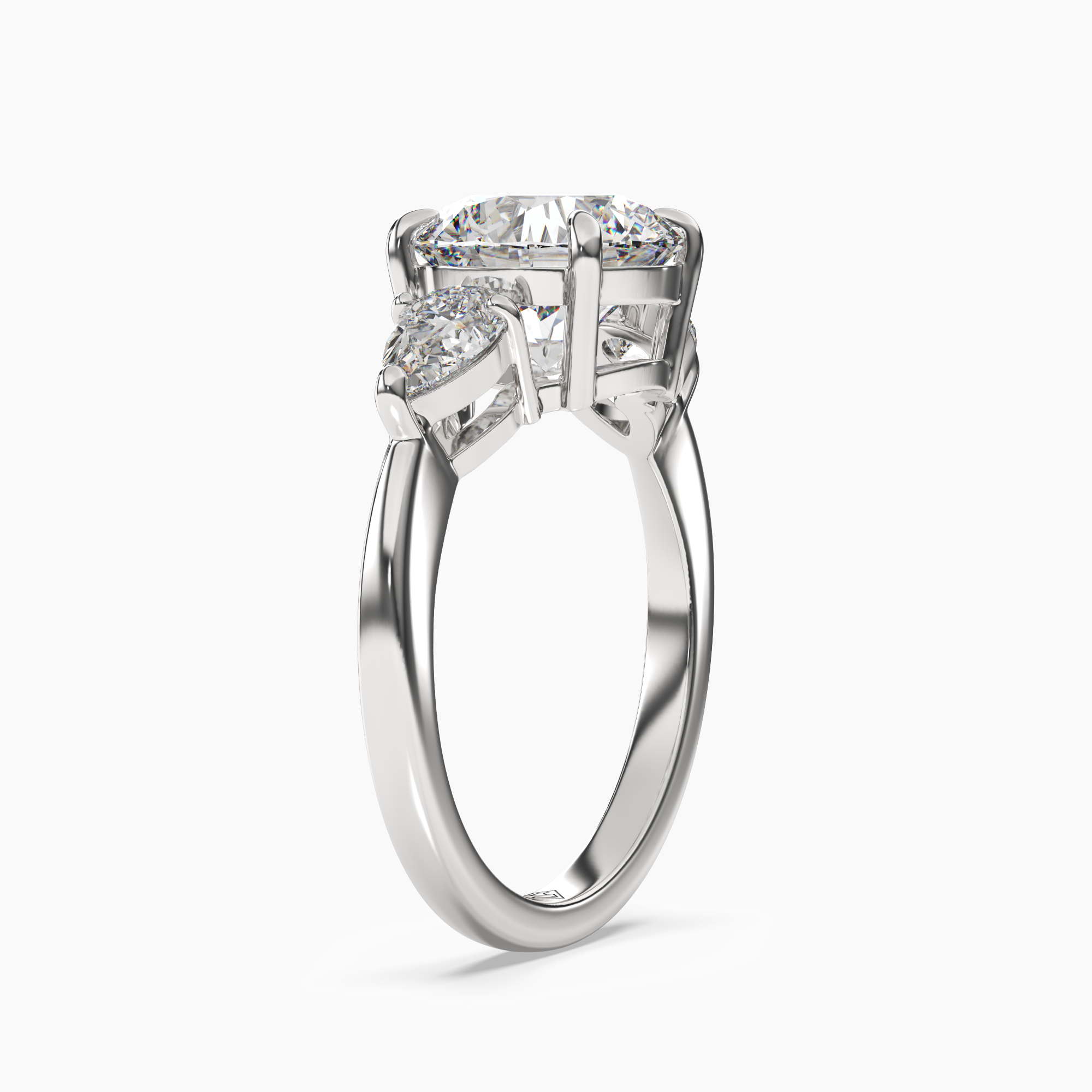 OBSER222 - Caliope Round engagement ring setting view 2