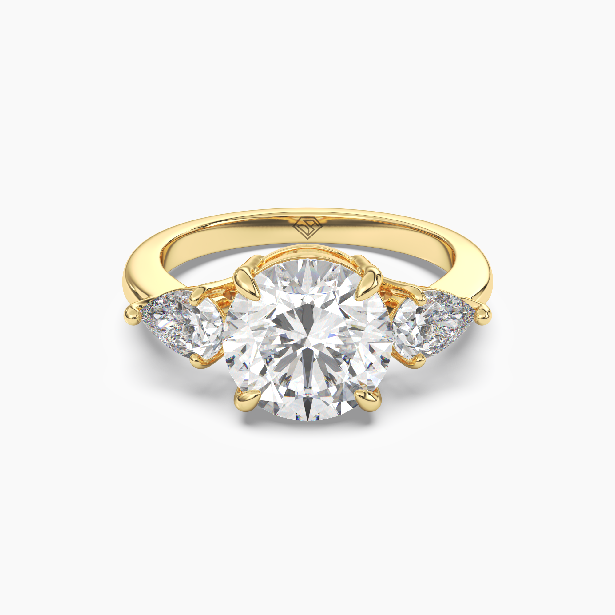 OBSER222 - Caliope Round engagement ring setting view 4