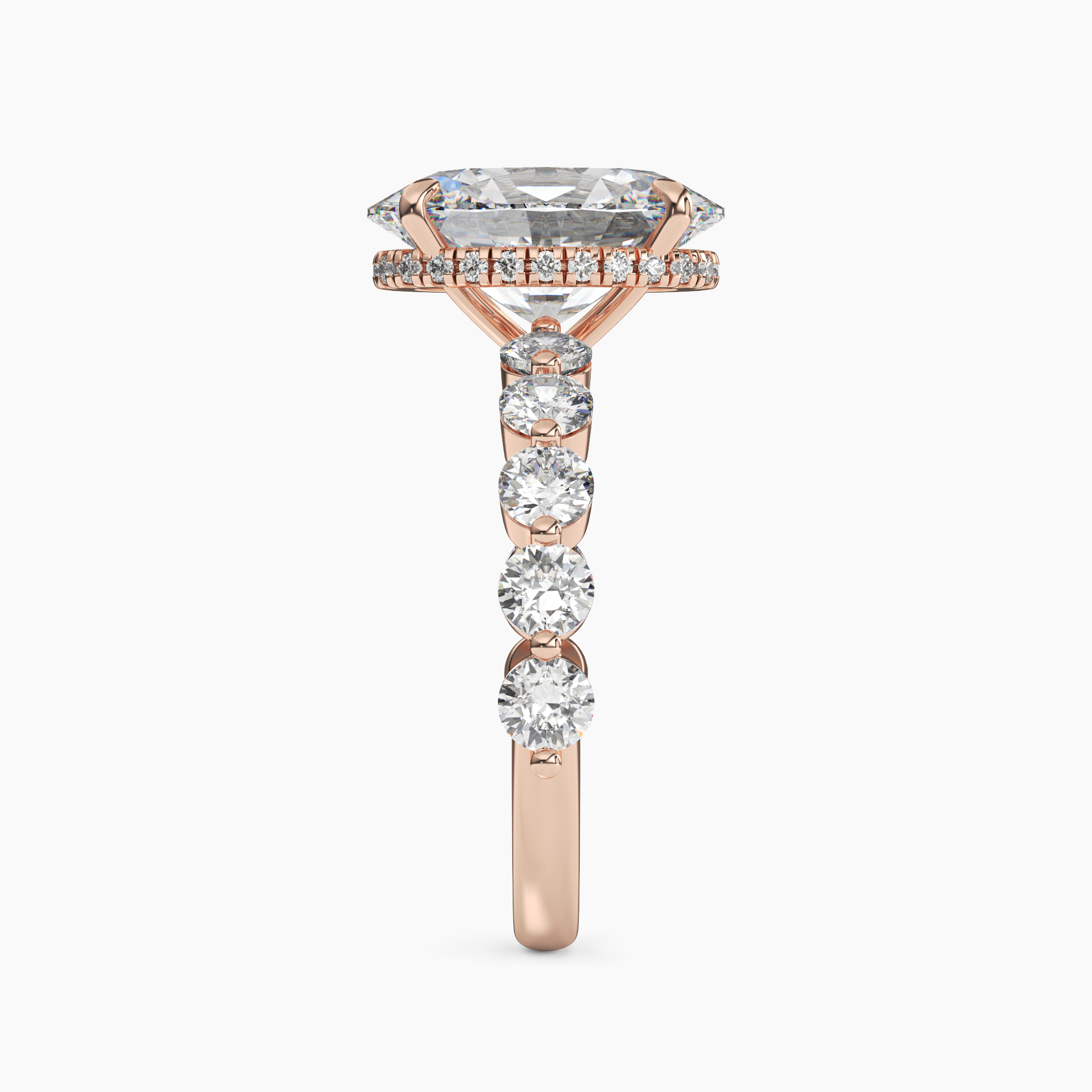 OBSER206 - Mist Oval engagement ring setting view 9