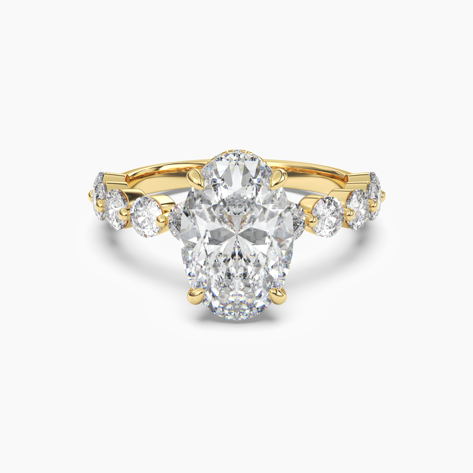 OBSER206 - Mist Oval engagement ring setting view 4