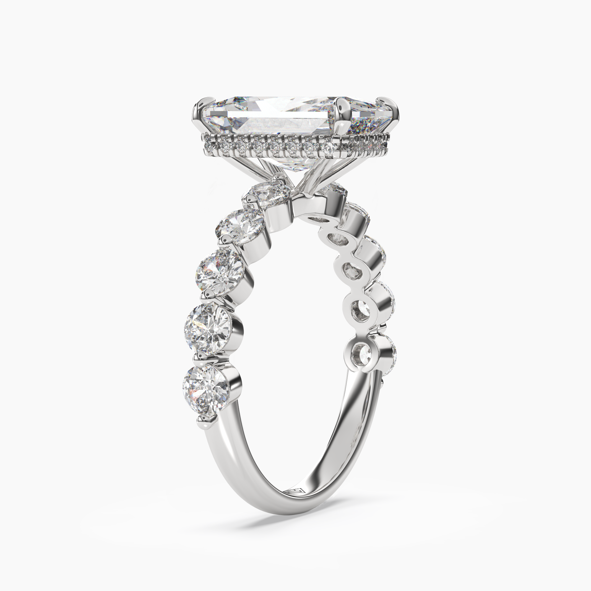 OBSER087 - Mist Radiant engagement ring setting view 2