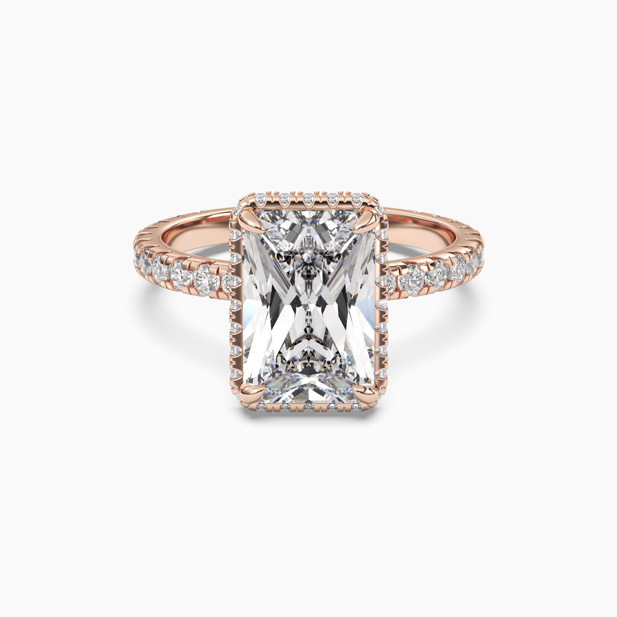OBSER040 - Mirabel Radiant engagement ring setting view 7