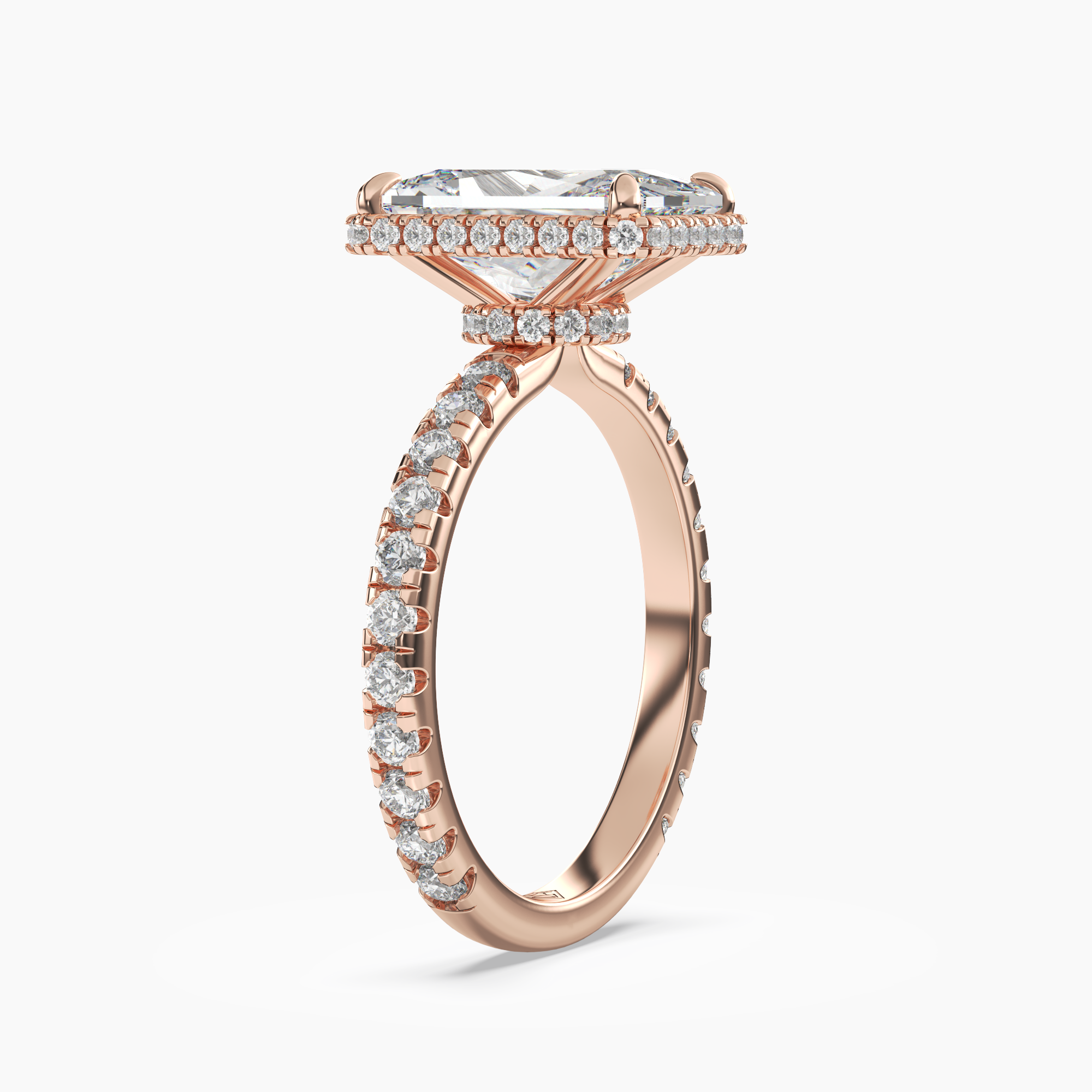 OBSER040 - Mirabel Radiant engagement ring setting view 8