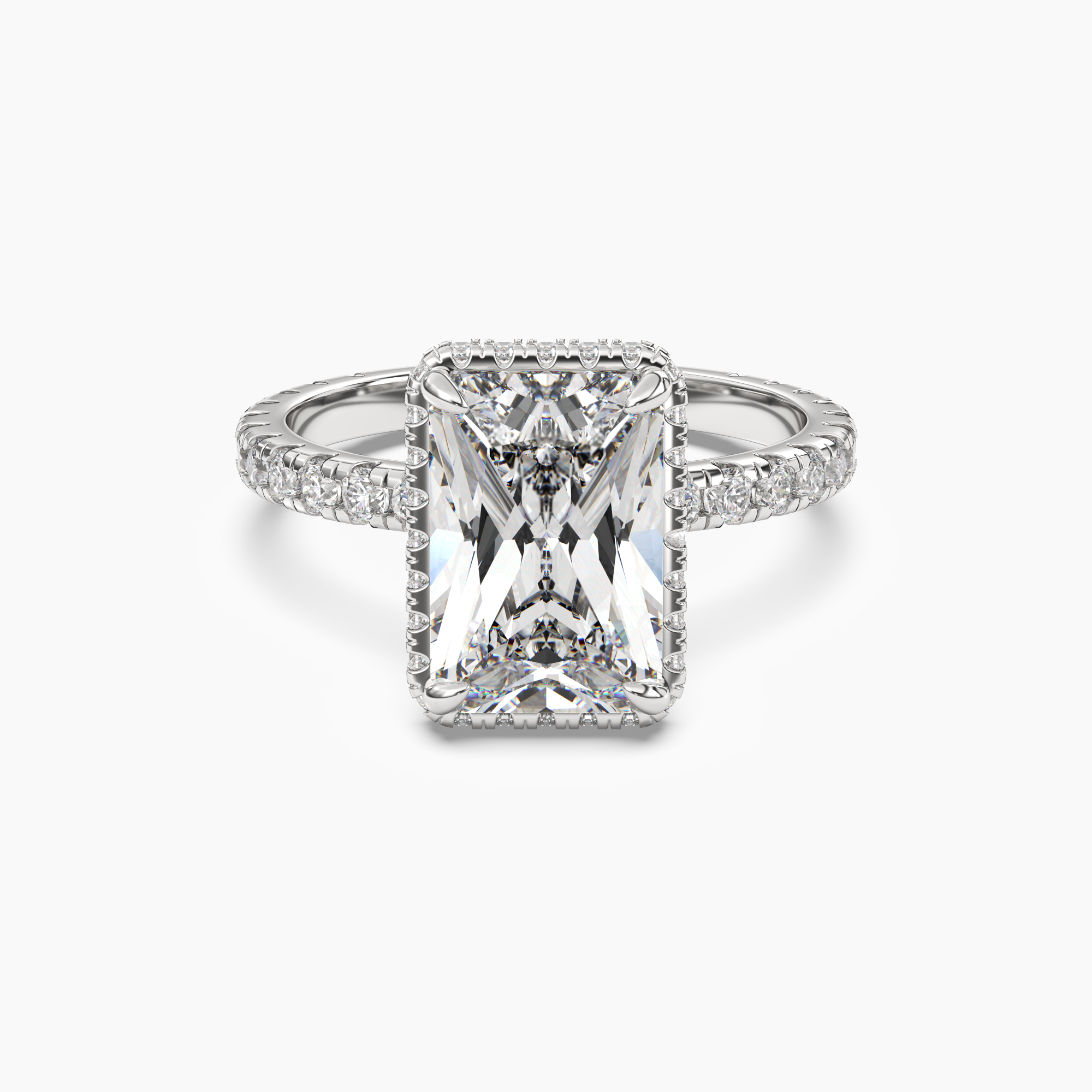 OBSER040 - Mirabel Radiant engagement ring setting view 1