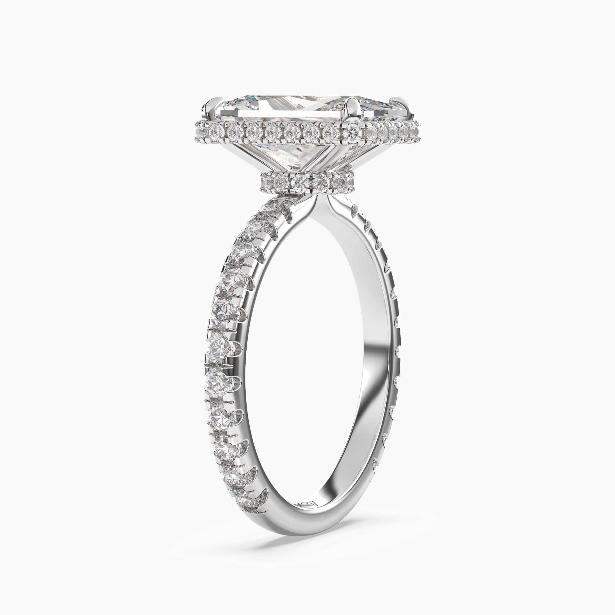 OBSER040 - Mirabel Radiant engagement ring setting view 2
