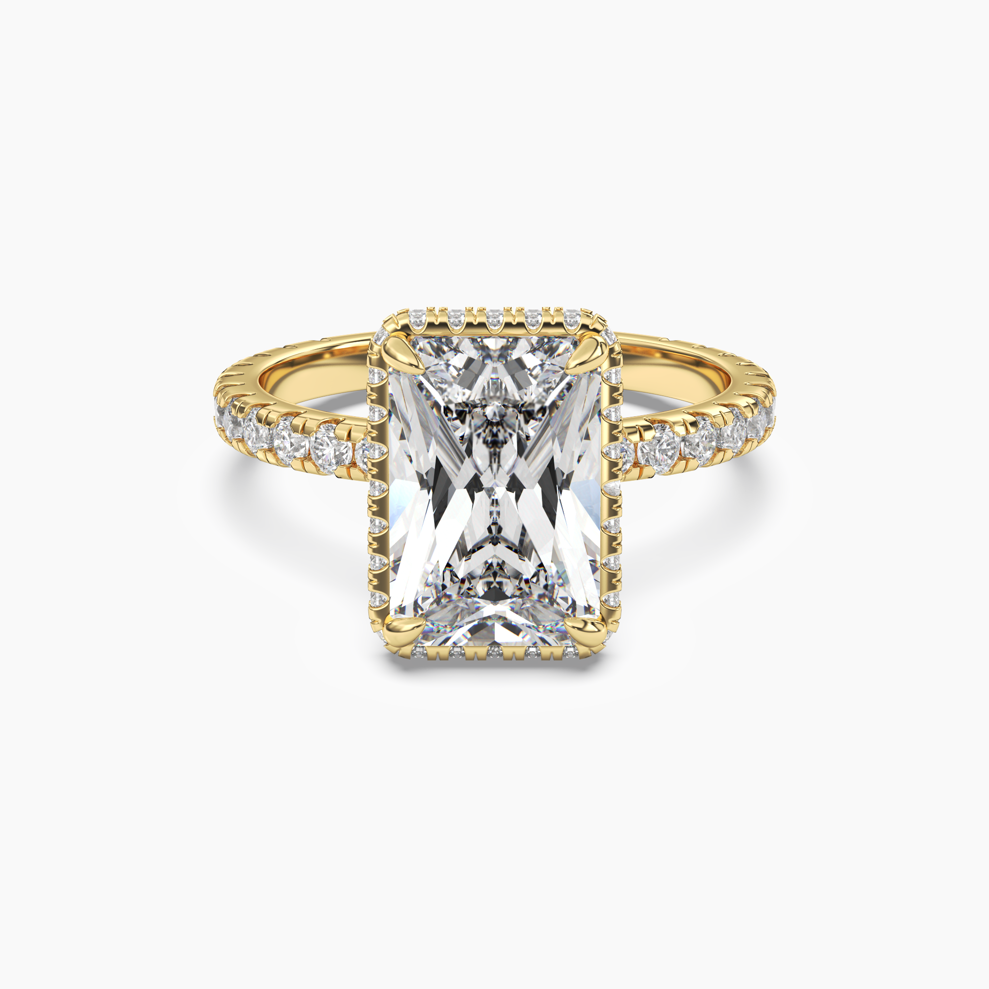 OBSER040 - Mirabel Radiant engagement ring setting view 4