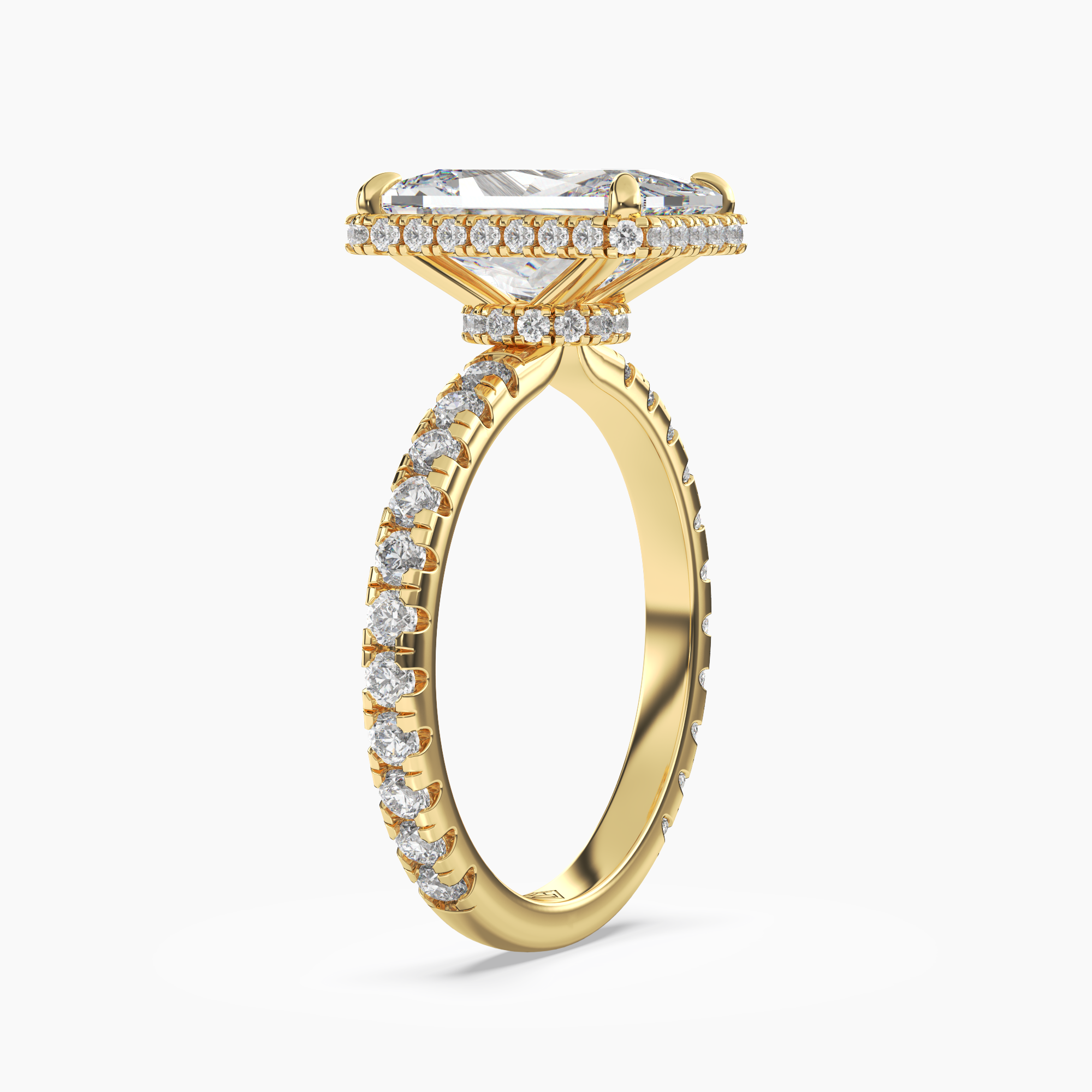 OBSER040 - Mirabel Radiant engagement ring setting view 5