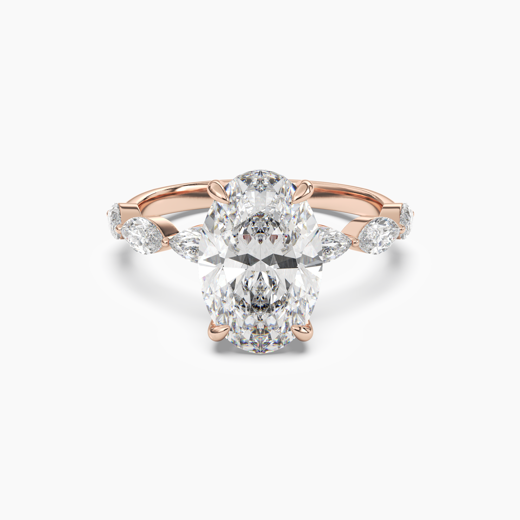 OBSER014 - Rosemist Oval engagement ring setting view 7