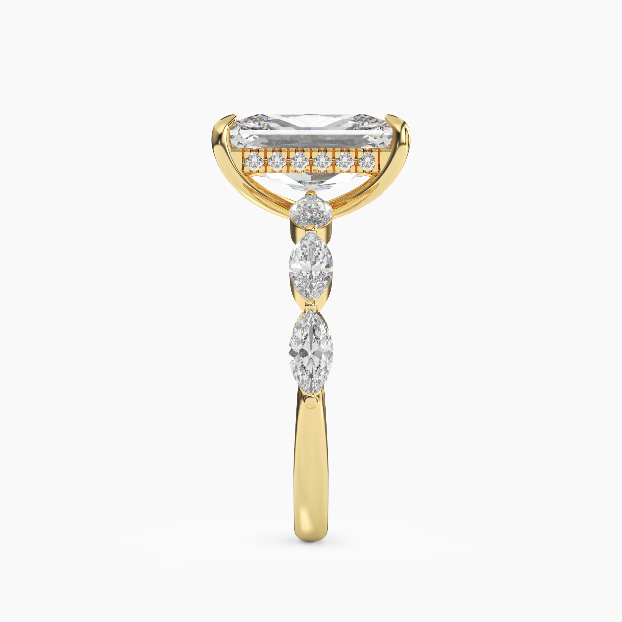 OBSER078 - Rosemist Radiant engagement ring setting view 6