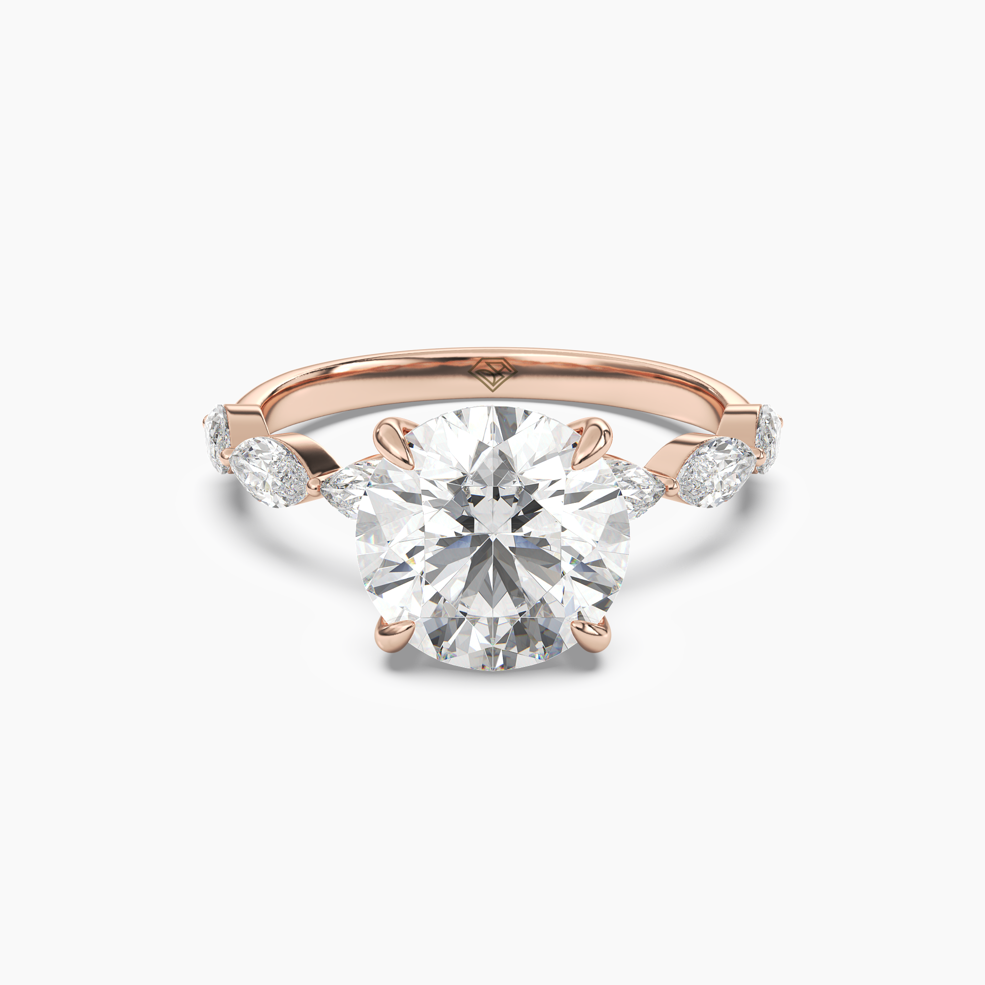 OBSER205 - Rosemist Round engagement ring setting view 7