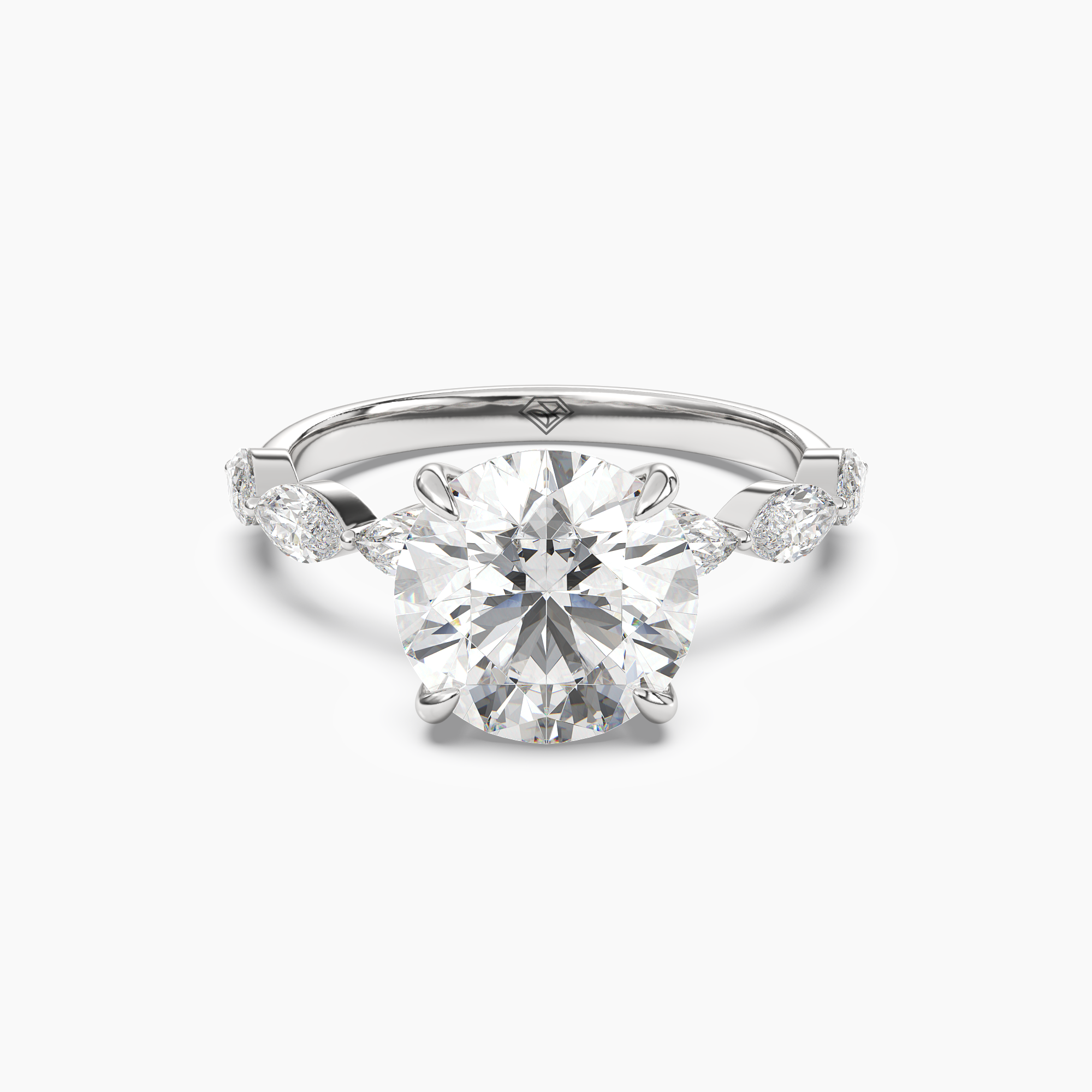 OBSER205 - Rosemist Round engagement ring setting view 1