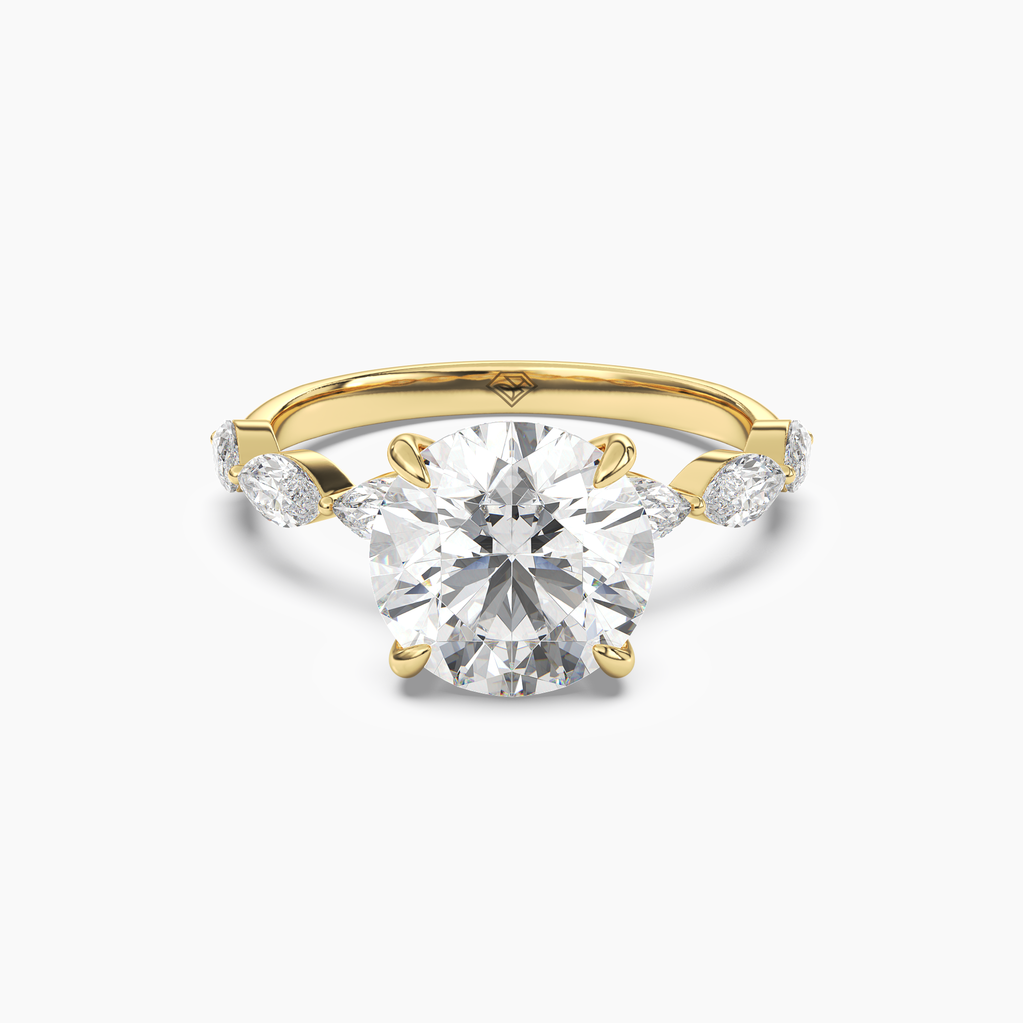 OBSER205 - Rosemist Round engagement ring setting view 4