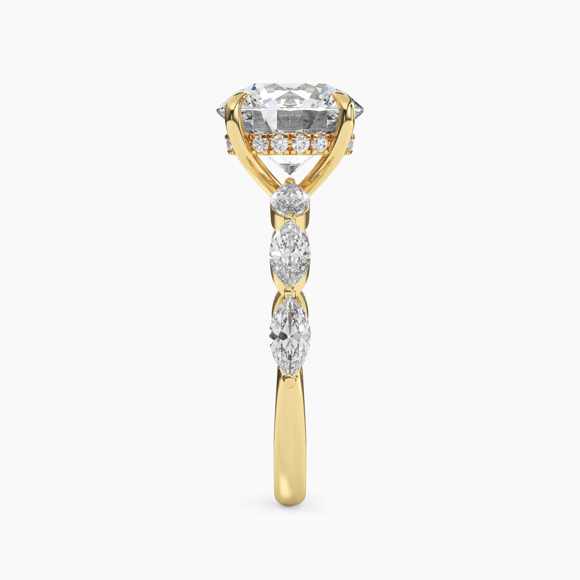 OBSER205 - Rosemist Round engagement ring setting view 6