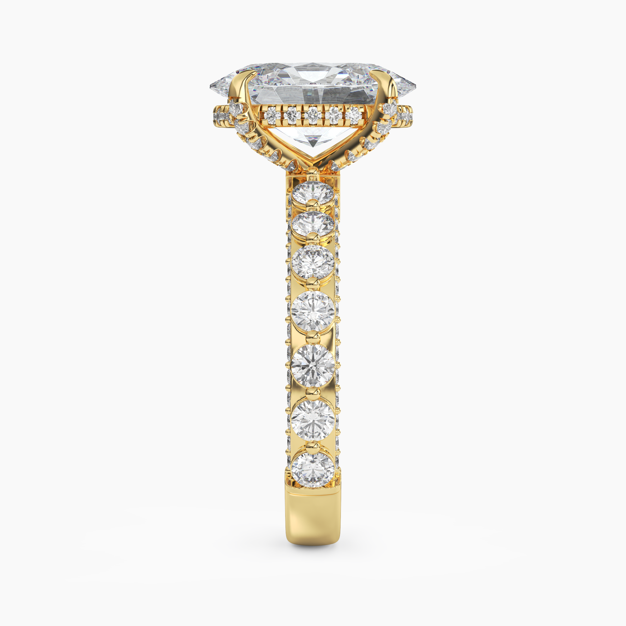 OBSER019 - Crown Oval engagement ring setting view 6