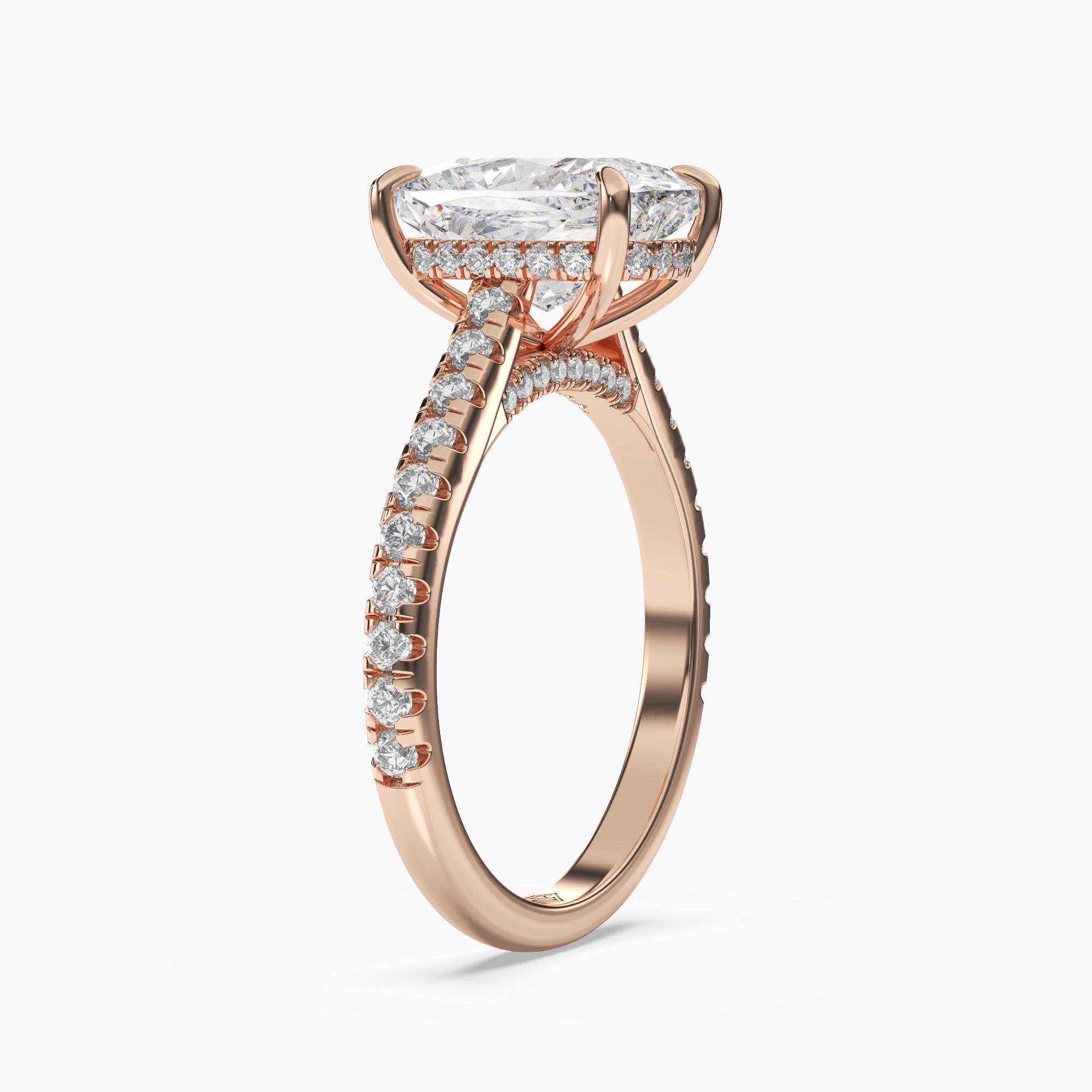 OBSER204 - Lunaris Cushion engagement ring setting view 8