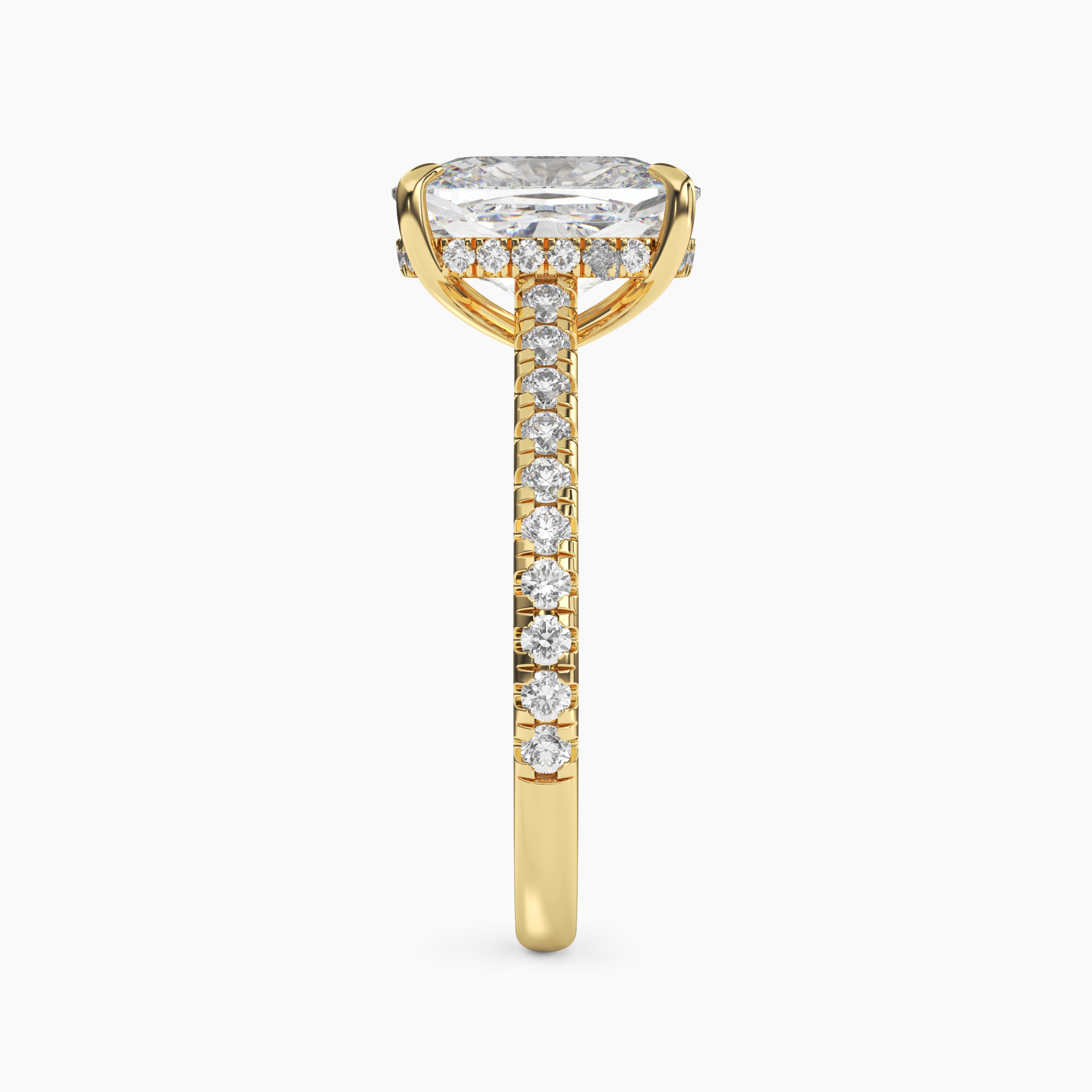 OBSER204 - Lunaris Cushion engagement ring setting view 6