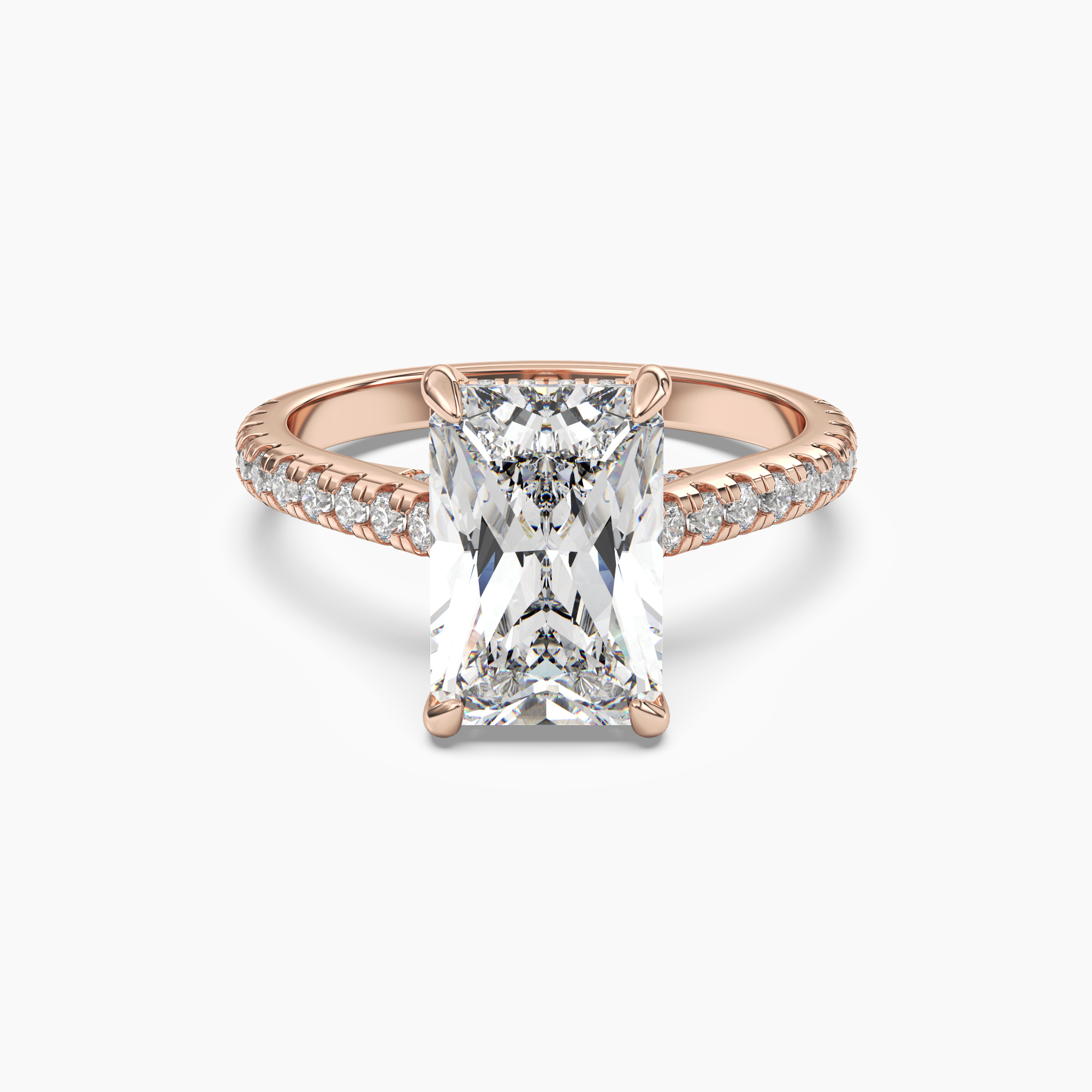OBSER027 - Lunaris Radiant engagement ring setting view 7