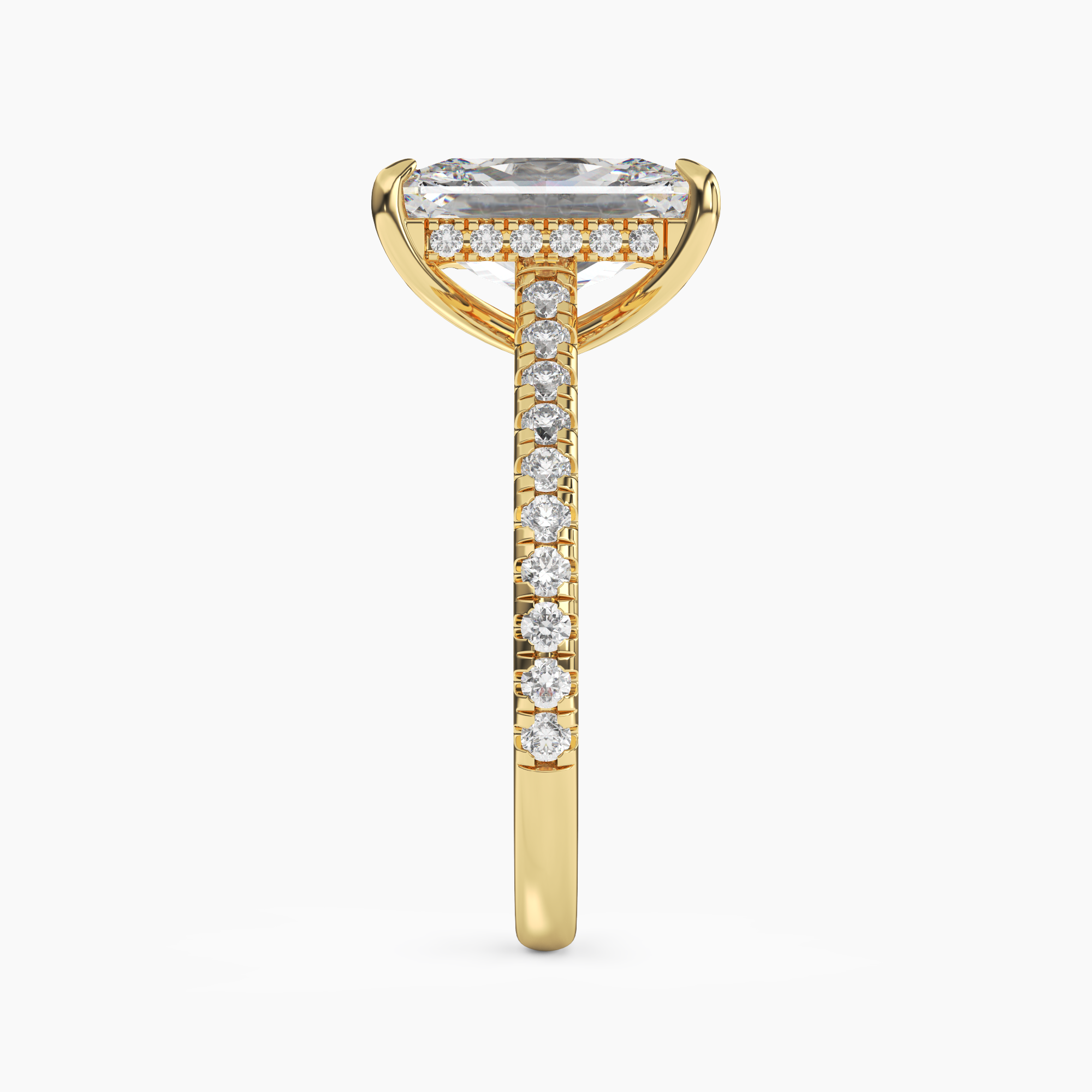 OBSER027 - Lunaris Radiant engagement ring setting view 6