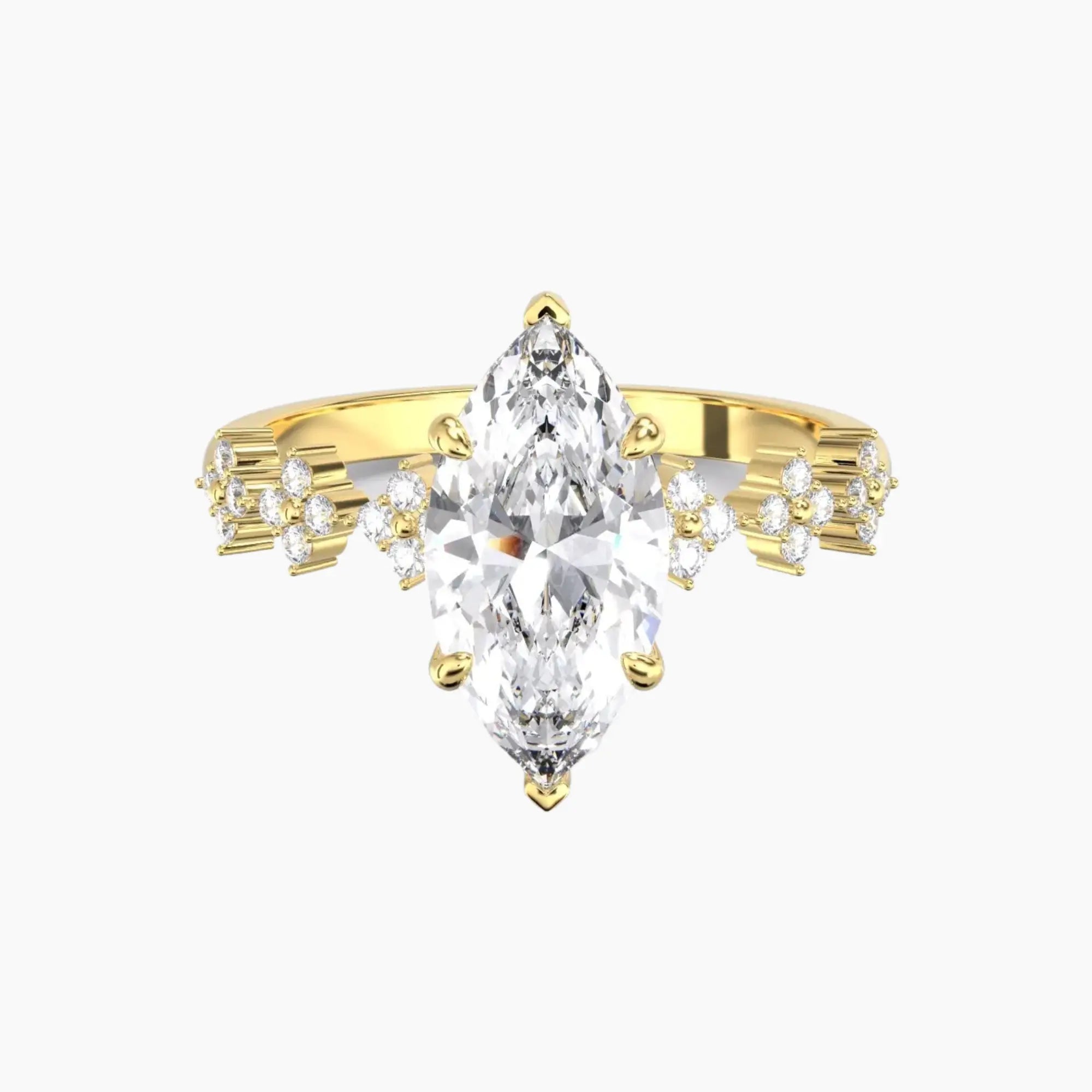 OBSER077 - Starveil Marquise engagement ring setting view 4