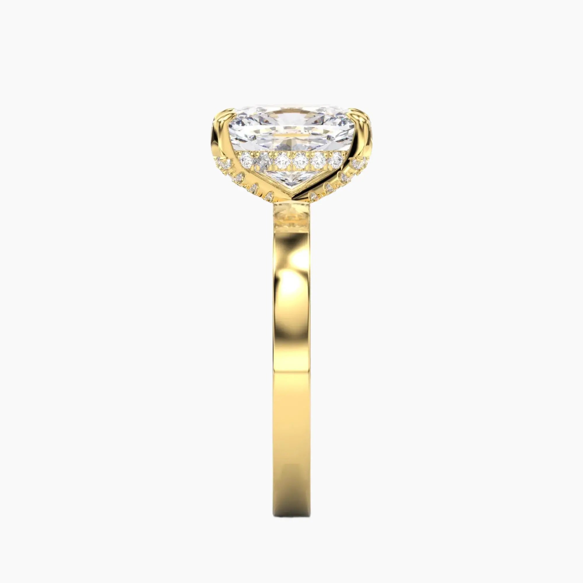 OBSER202 - Marble Cushion engagement ring setting view 6