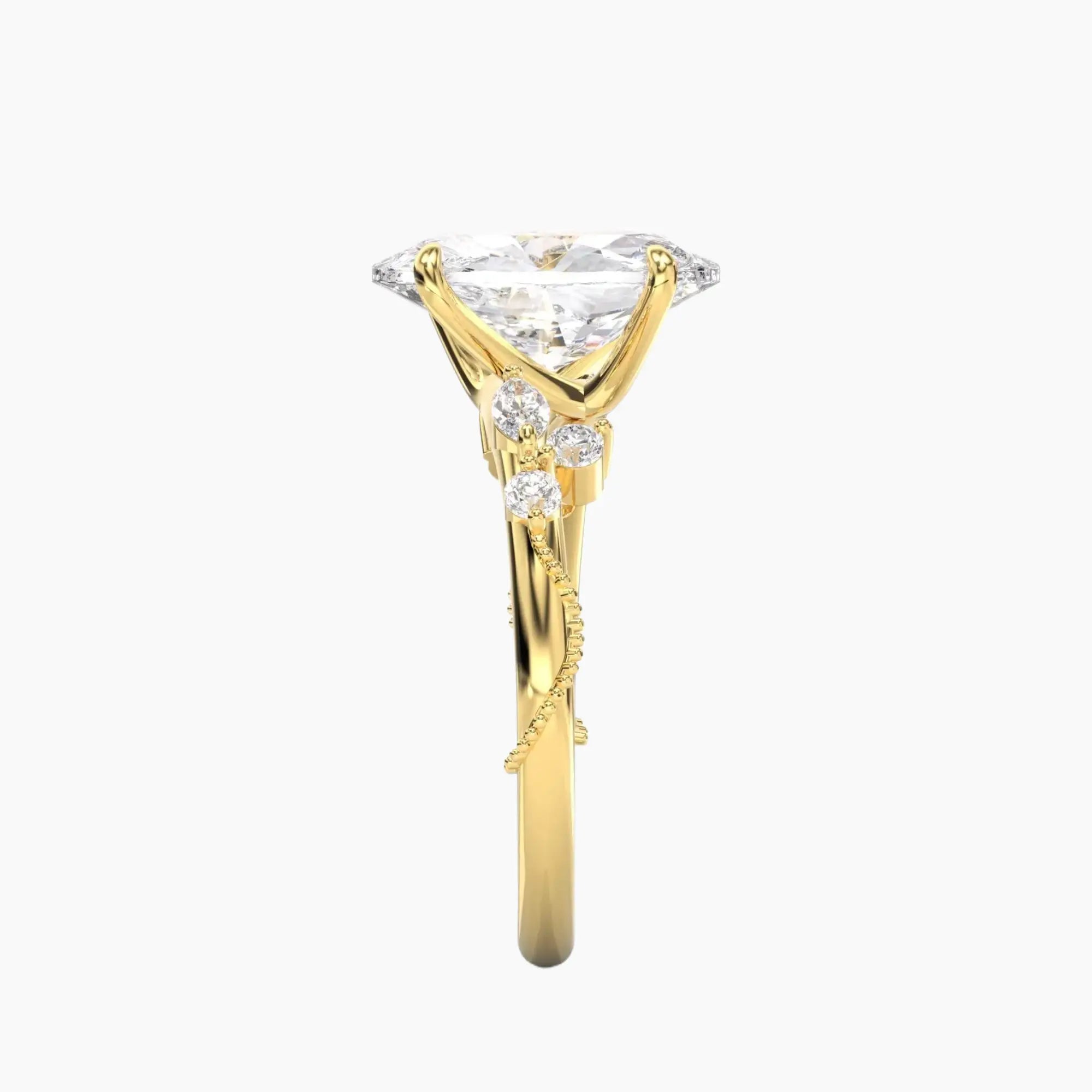 OBSER198 - Chantilly Oval engagement ring setting view 6