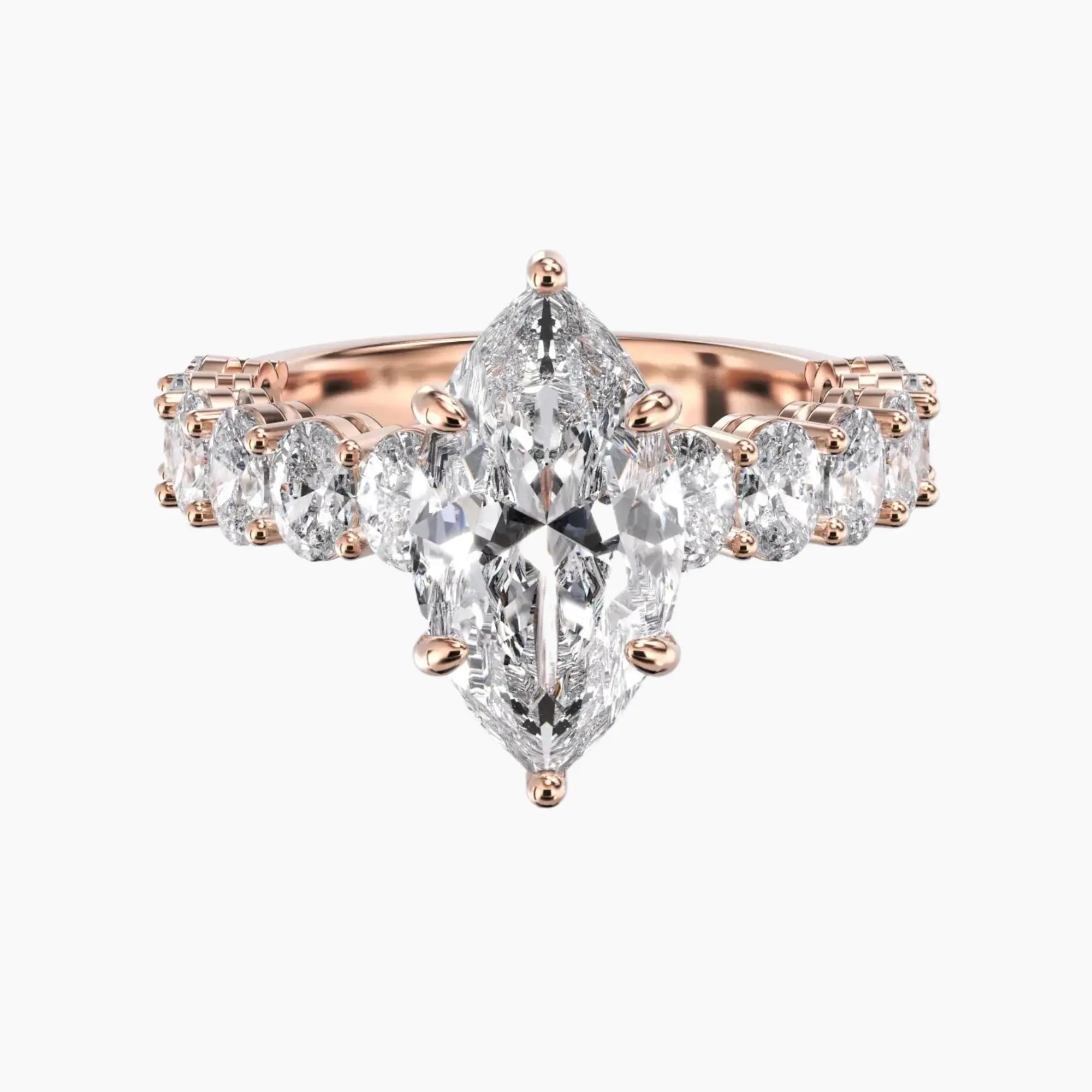 OBSER196 - Celestia Marquise engagement ring setting view 7