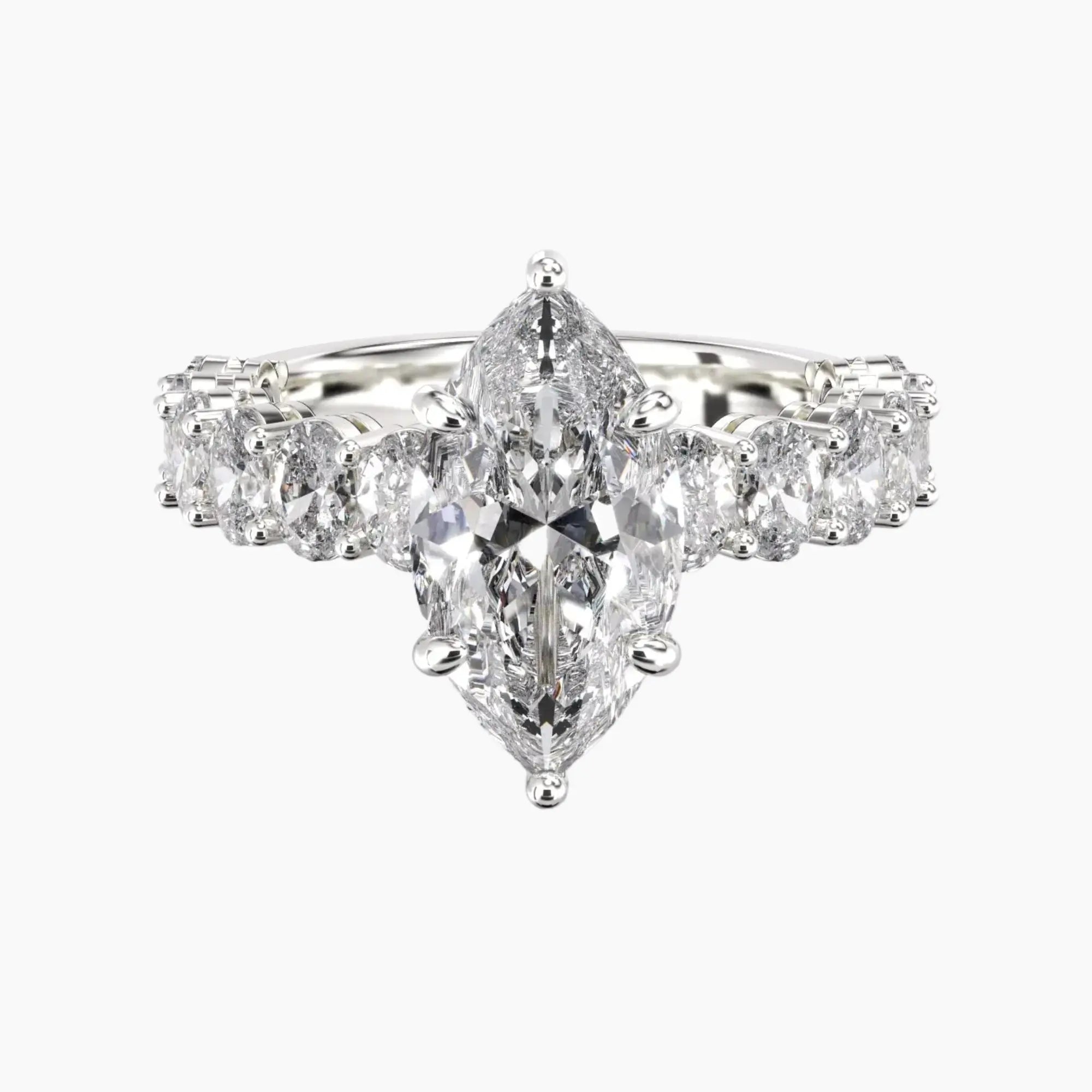 OBSER196 - Celestia Marquise engagement ring setting view 1