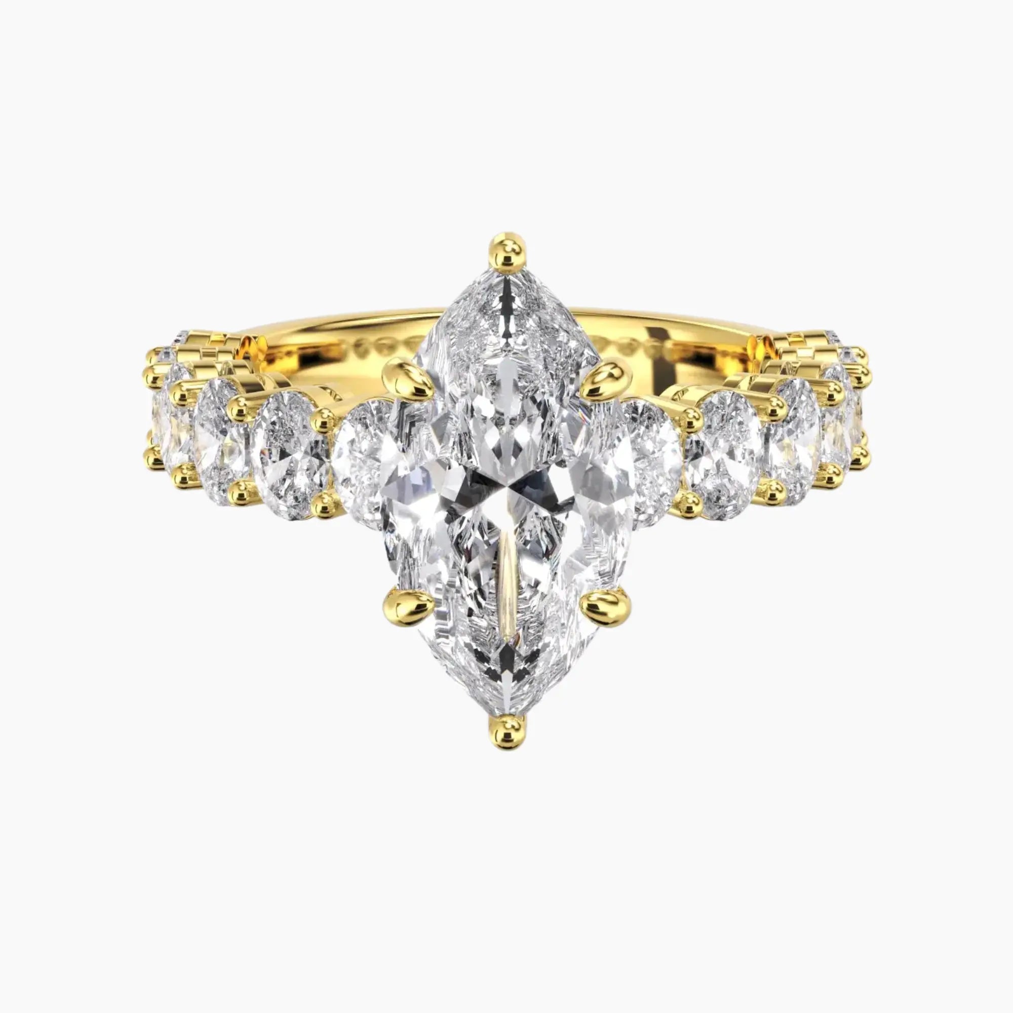 OBSER196 - Celestia Marquise engagement ring setting view 4