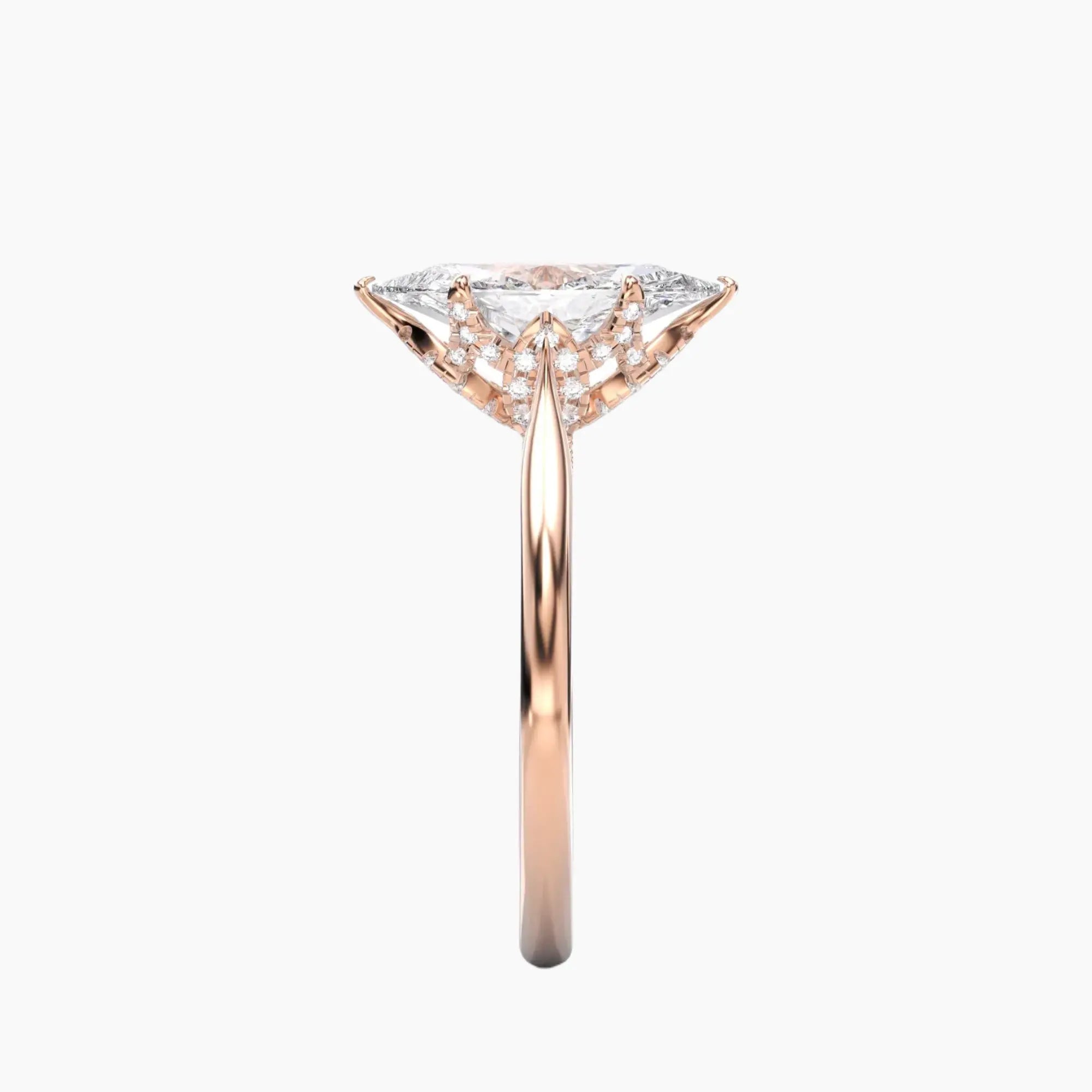 OBSER194 - Rosette Marquise engagement ring setting view 9