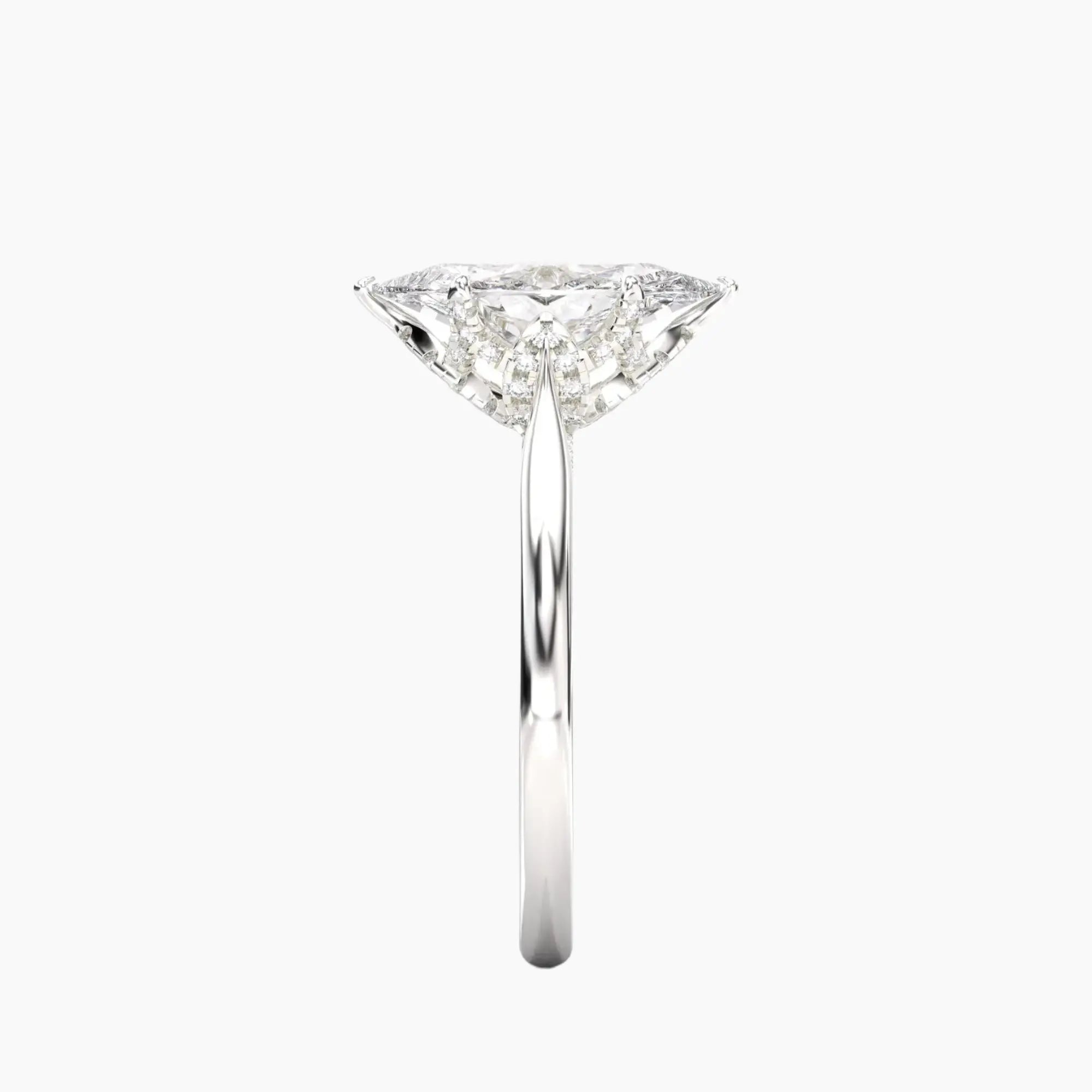 OBSER194 - Rosette Marquise engagement ring setting view 3