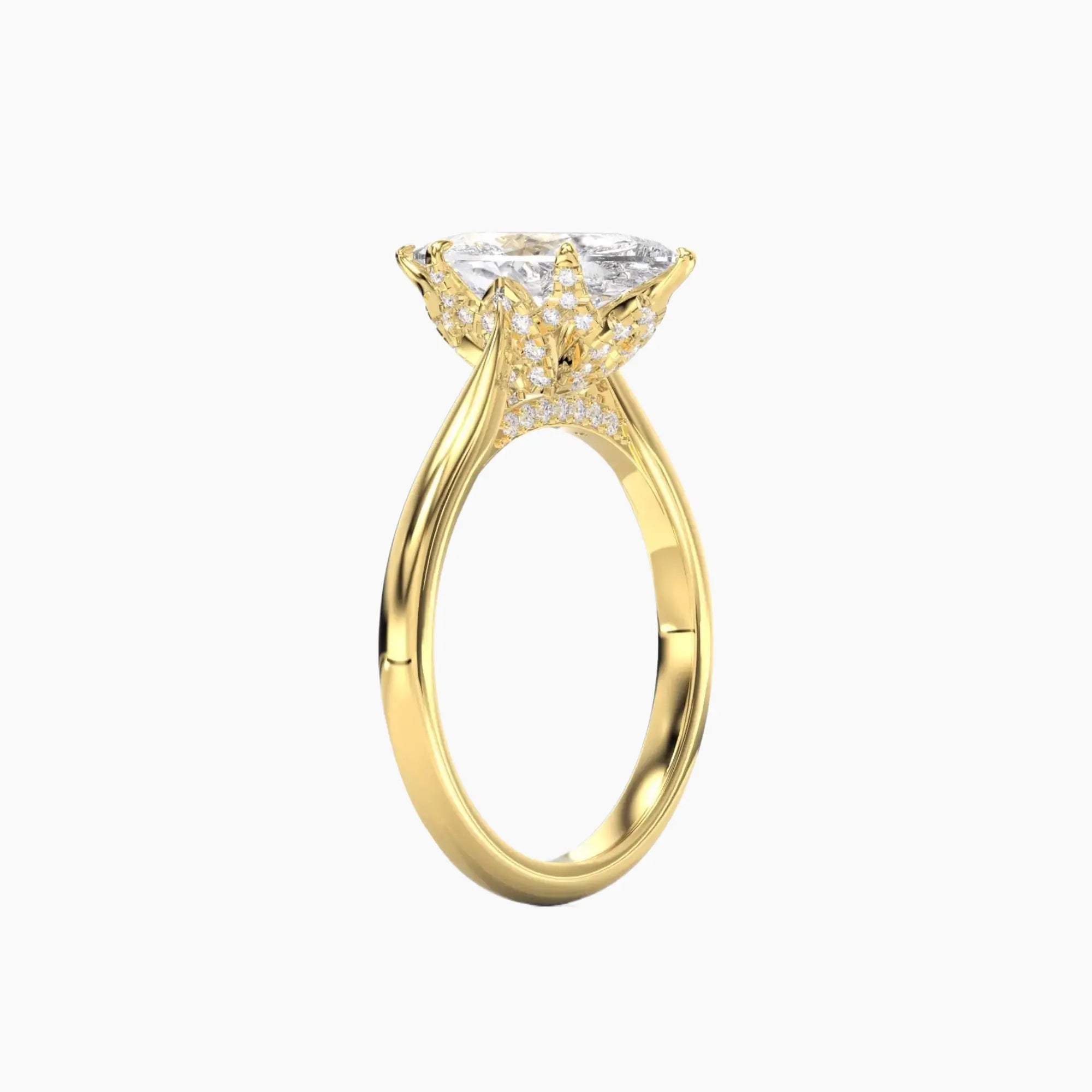 OBSER194 - Rosette Marquise engagement ring setting view 5