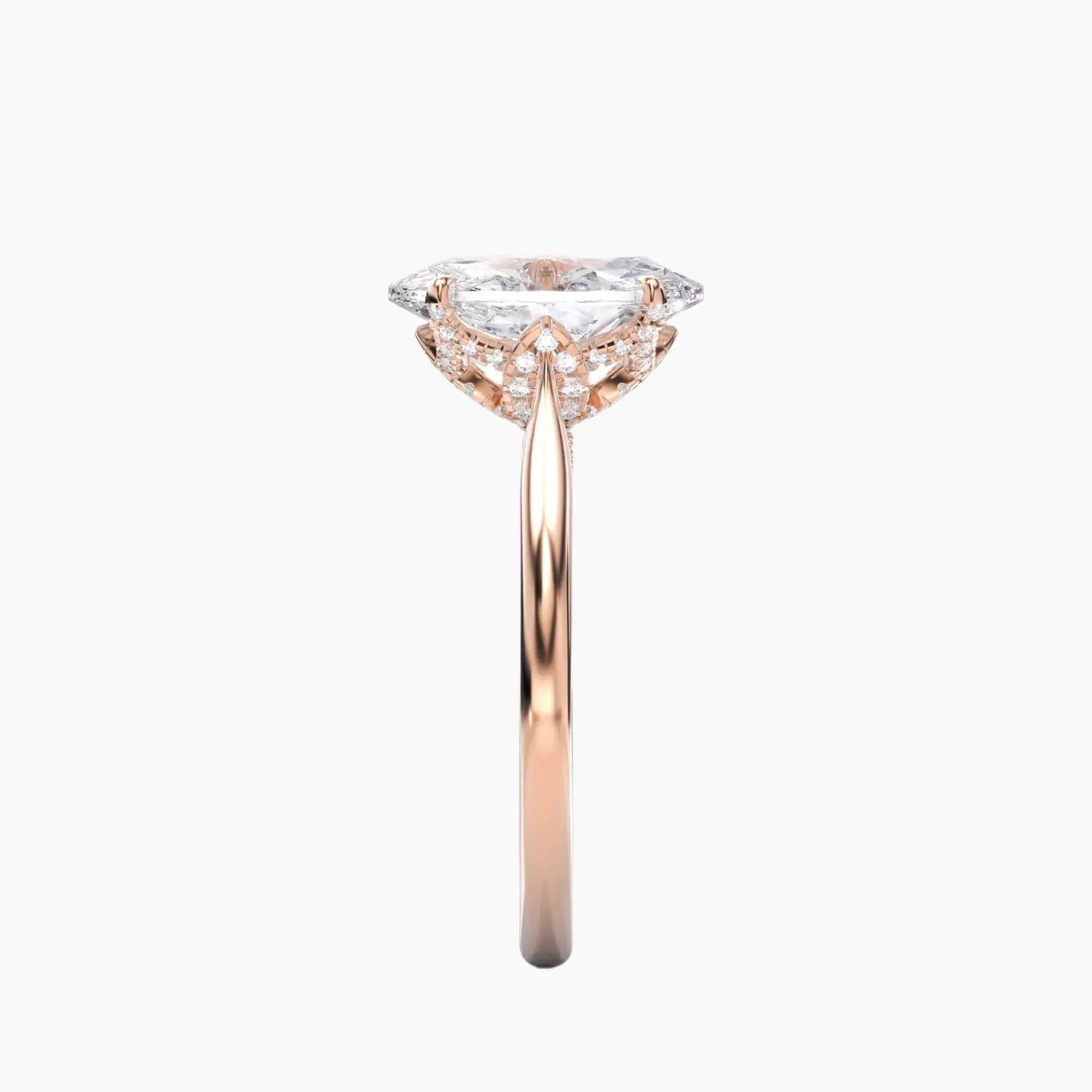 OBSER193 - Rosette Oval engagement ring setting view 9