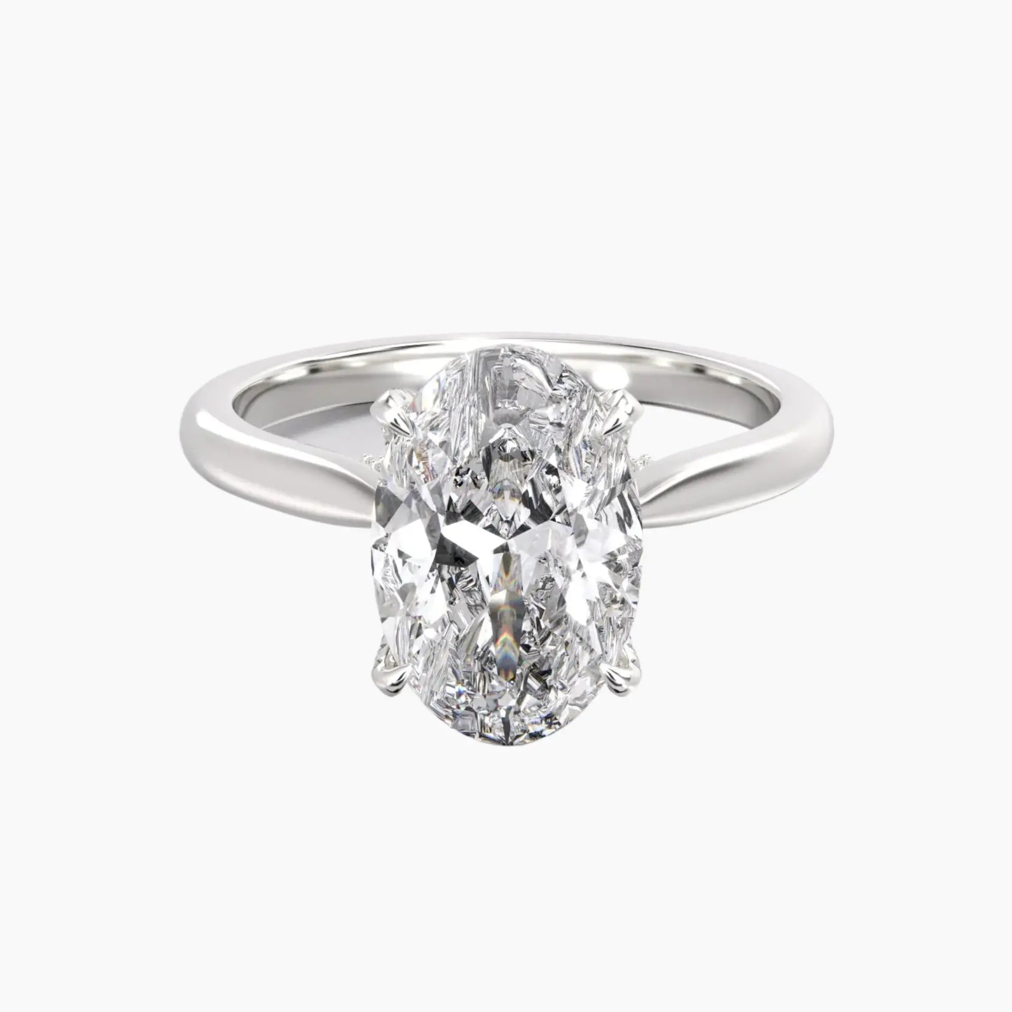 OBSER193 - Rosette Oval engagement ring setting view 1