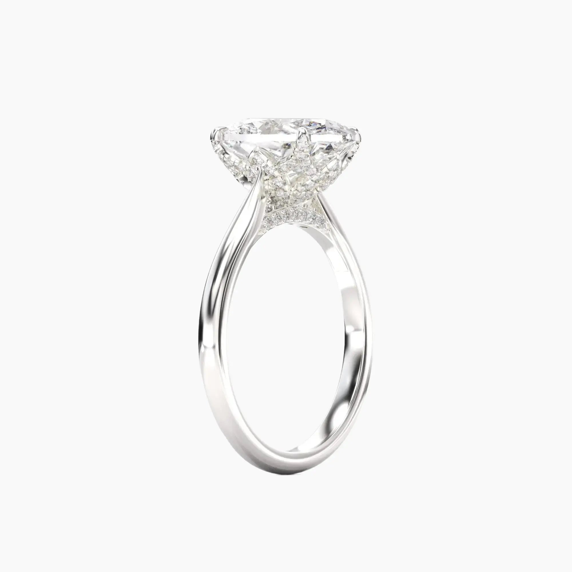 OBSER193 - Rosette Oval engagement ring setting view 2
