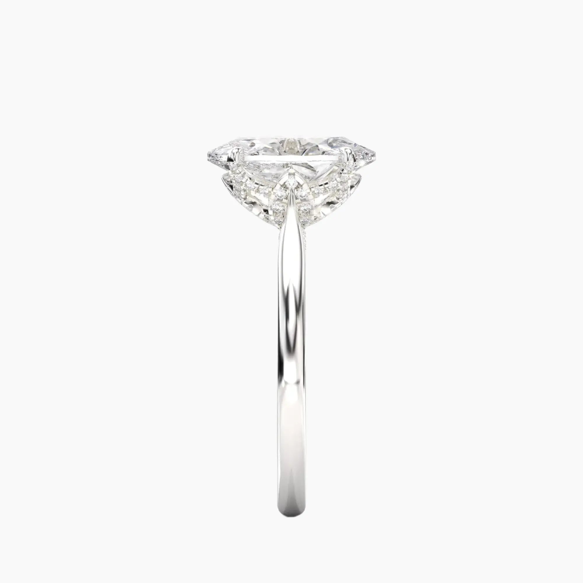OBSER193 - Rosette Oval engagement ring setting view 3