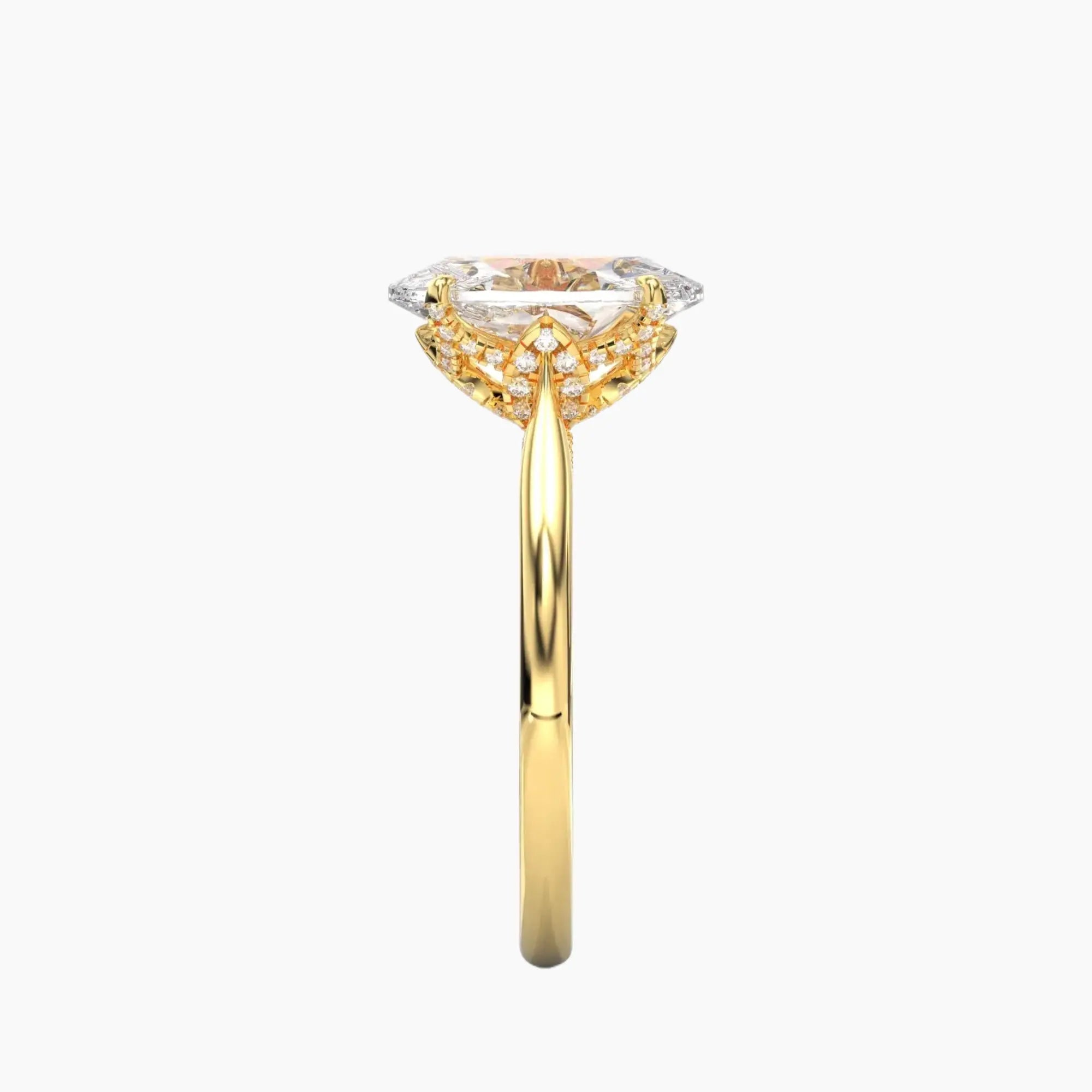 OBSER193 - Rosette Oval engagement ring setting view 6