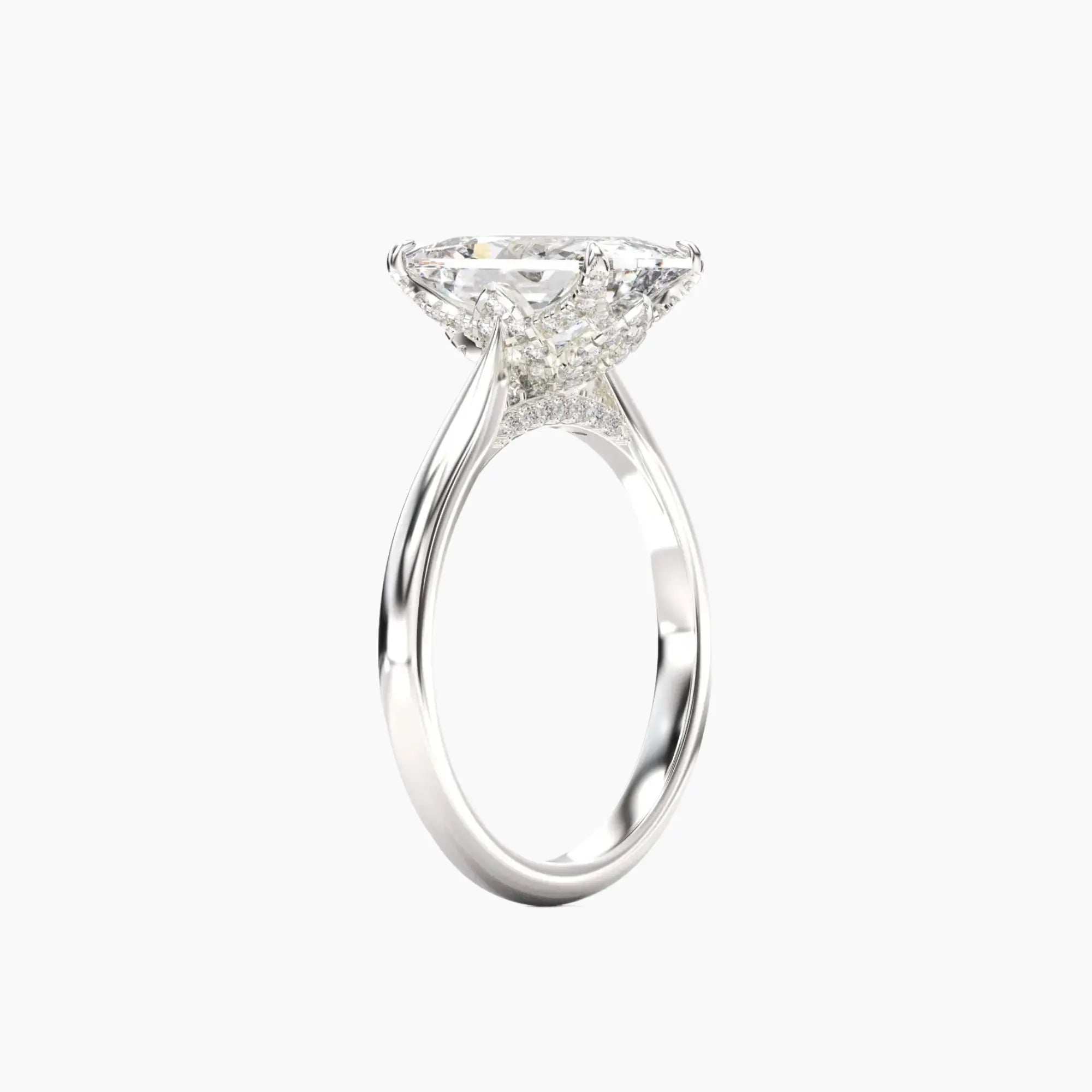 OBSER192 - Rosette Radiant engagement ring setting view 2
