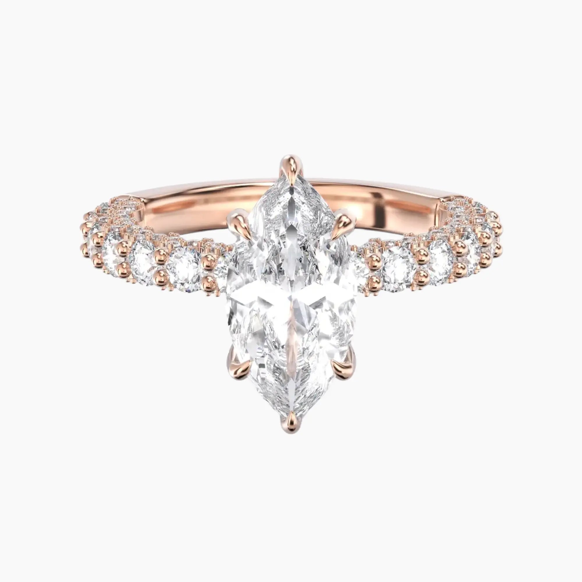 OBSER191 - Lustre Marquise engagement ring setting view 7